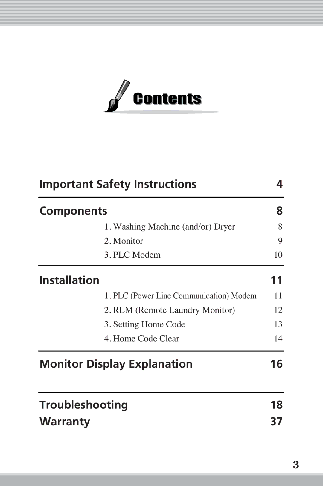 LG Electronics RLM10, RLM20K owner manual Contents 