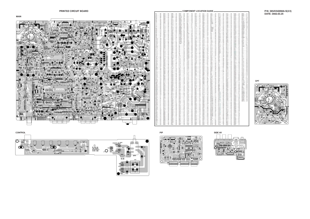 LG Electronics RT-29FB50VB/VE, RT-29FB50RB service manual Printed Circuit Board, 3854VA0098A-S2/2 