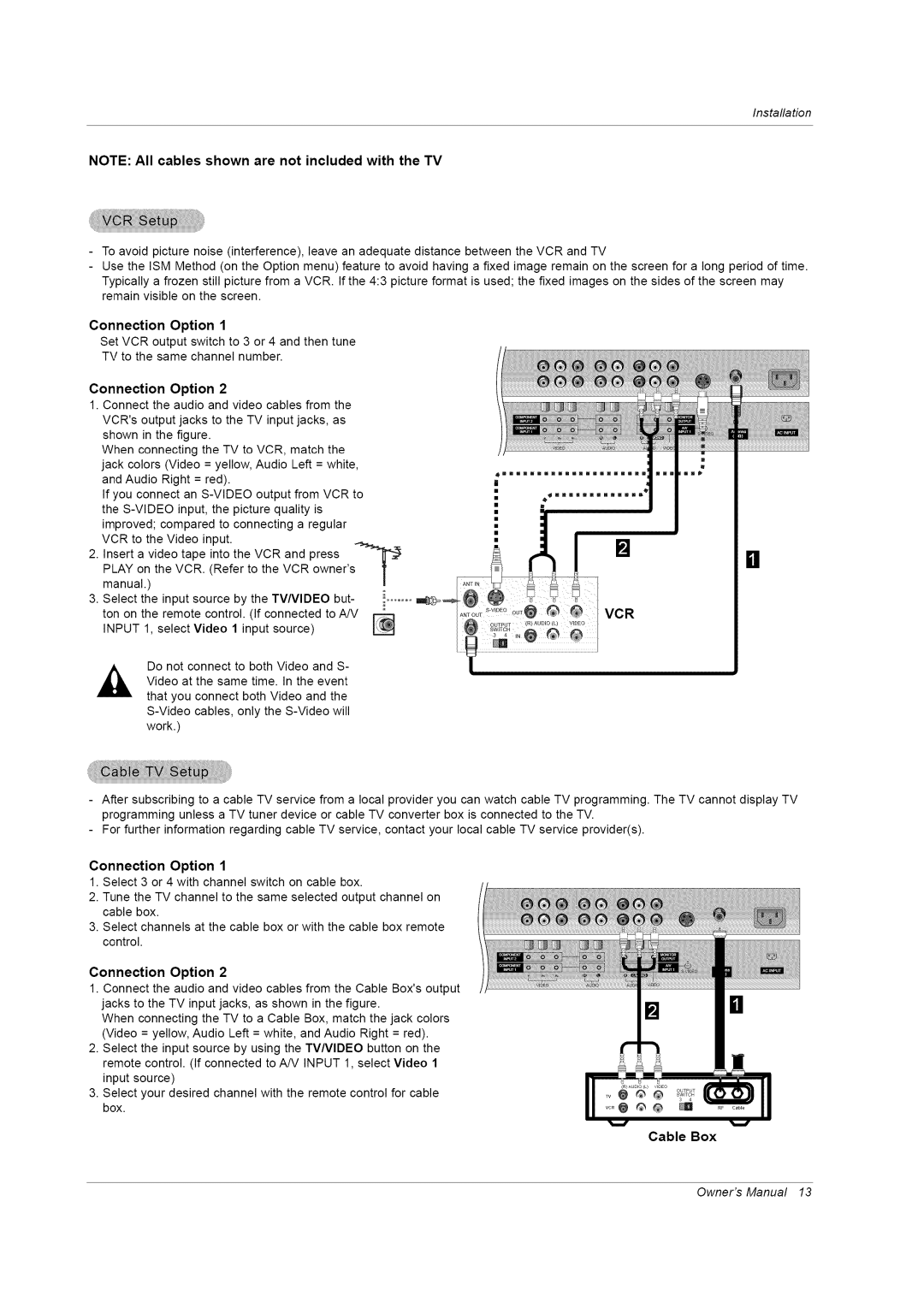 LG Electronics RU-42PZ61/71 manual Connection Option 