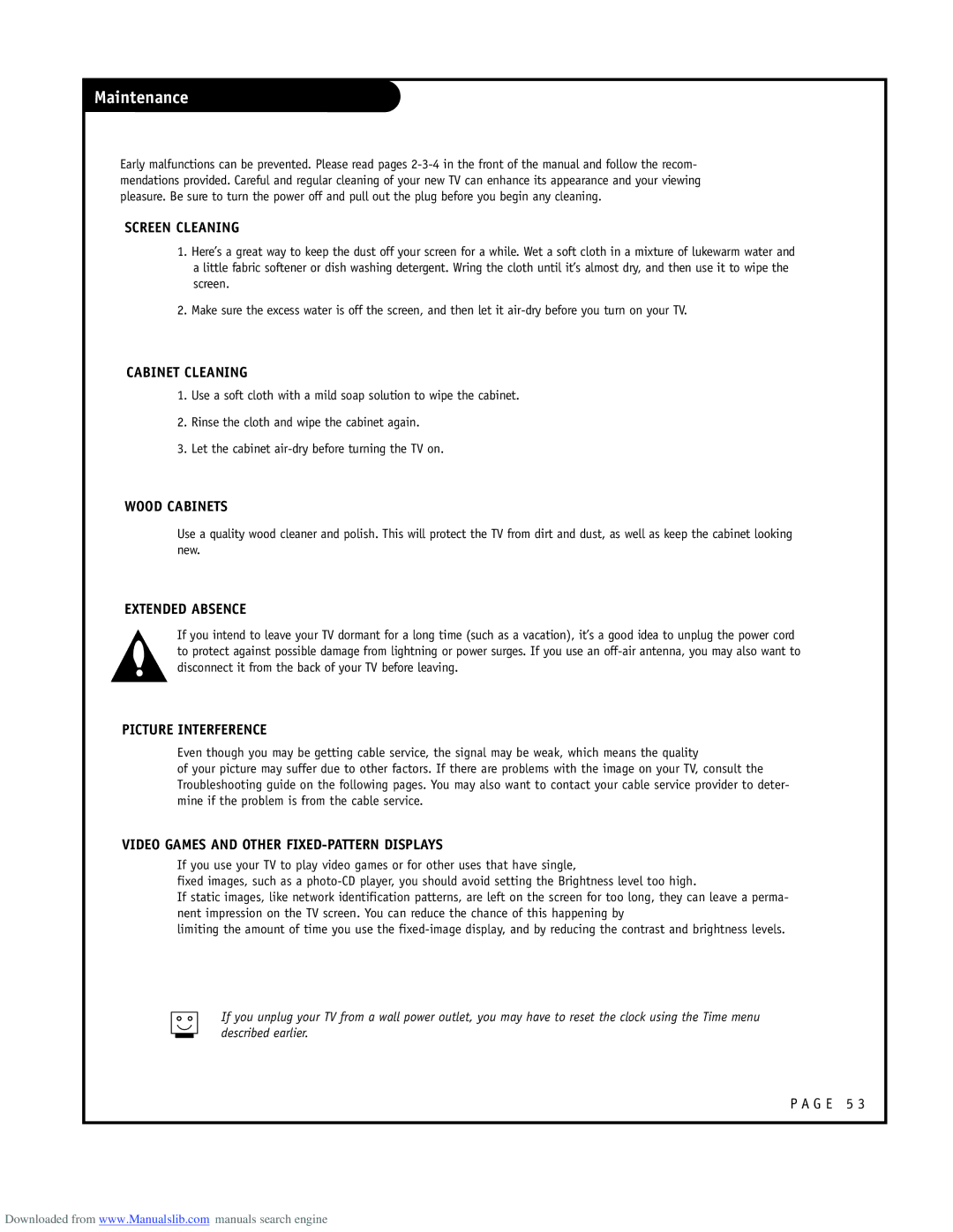 LG Electronics ru-44sz80l owner manual Maintenance, Screen Cleaning 