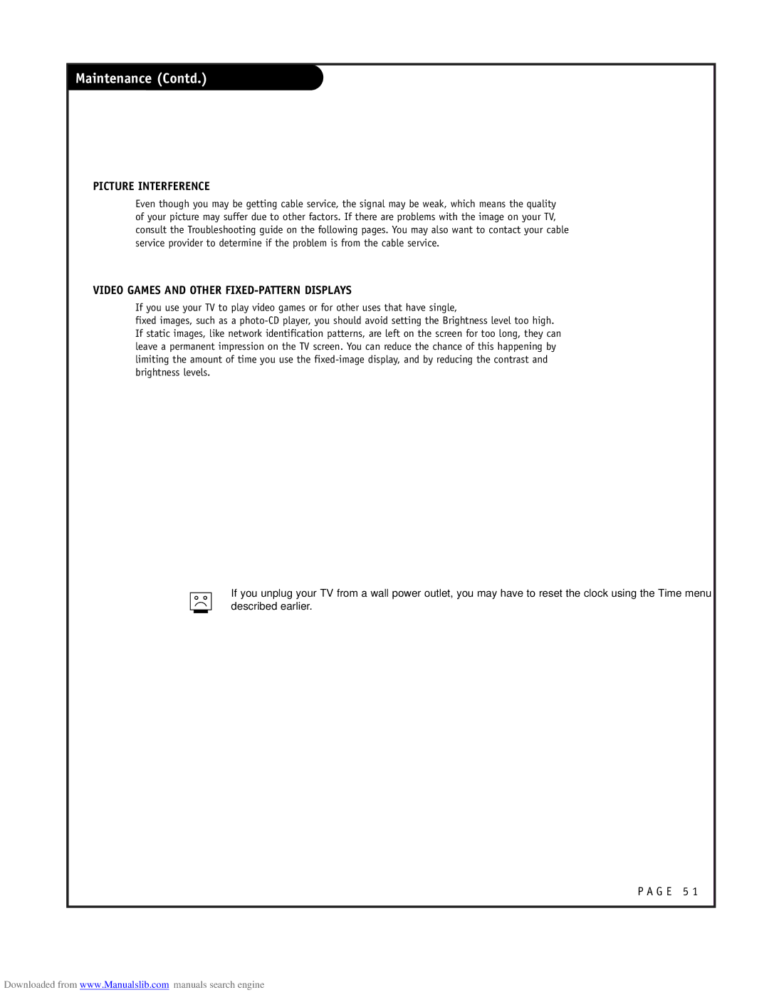 LG Electronics RU-48SZ40 owner manual Maintenance Contd, Picture Interference 