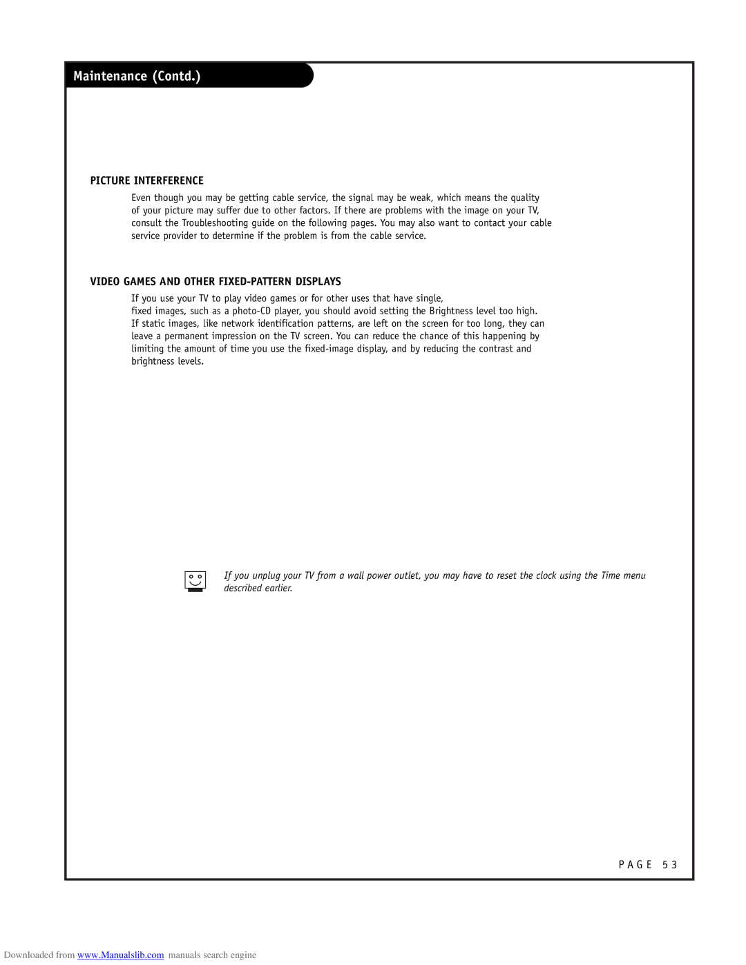 LG Electronics RU-52SZ51D owner manual Maintenance Contd, Picture Interference 