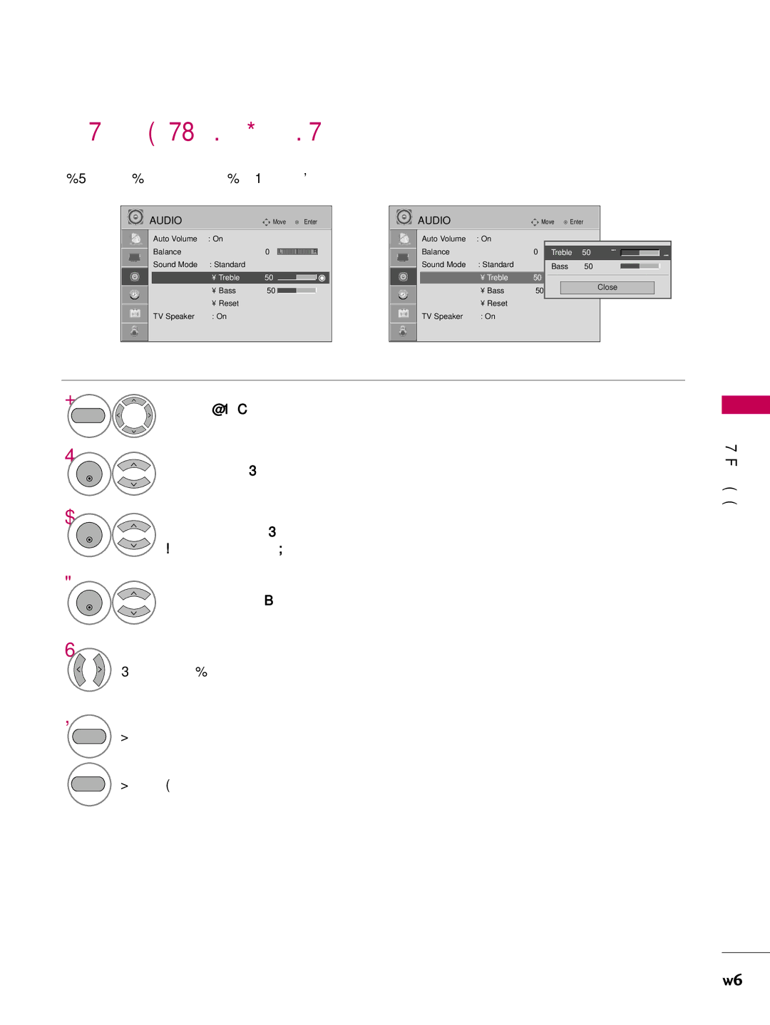 LG Electronics SAC30708022 owner manual Sound Setting Adjustment User Mode 