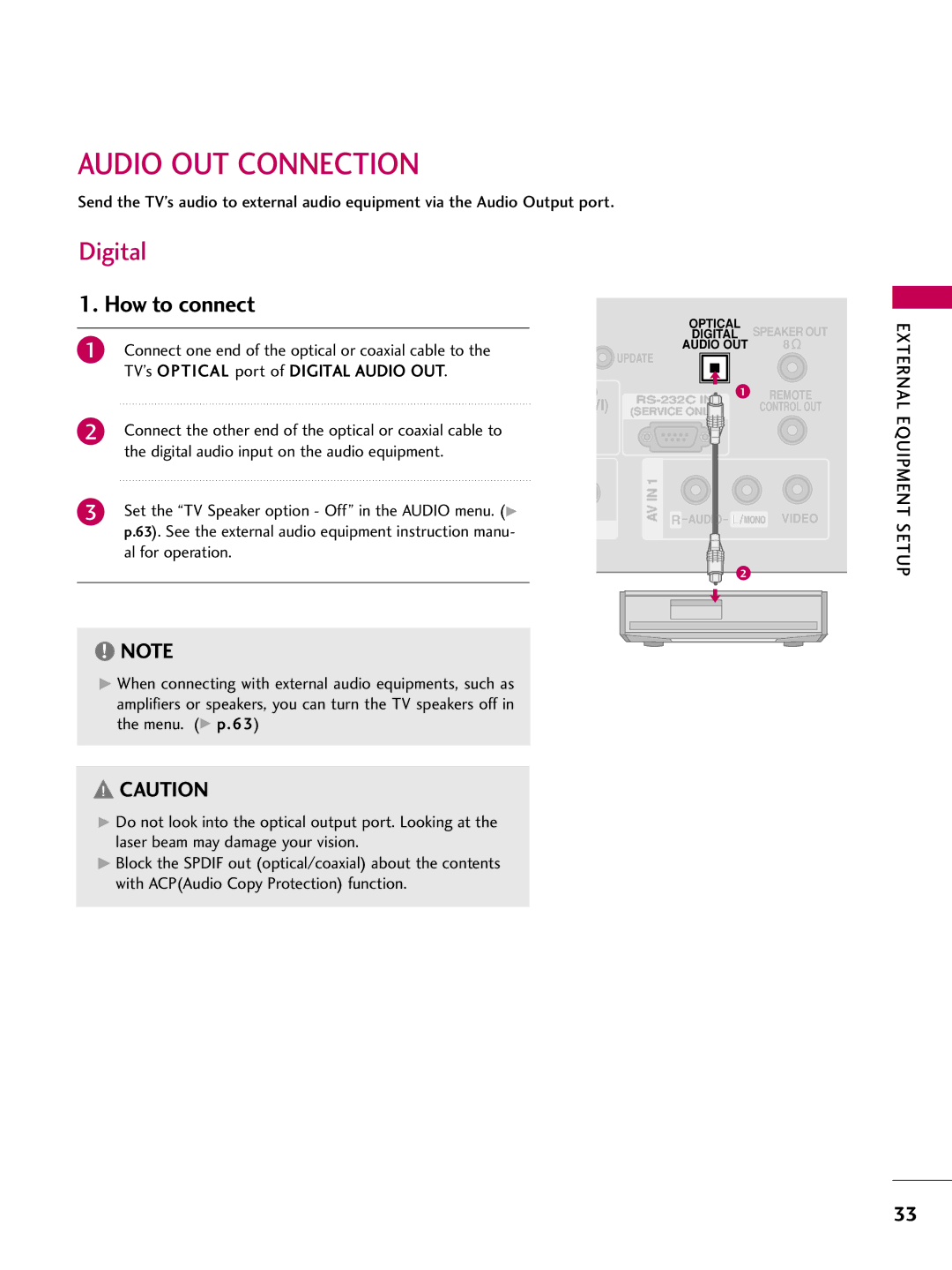 LG Electronics 32700H, SAC30708043, 42700H, 37700H owner manual Audio OUT Connection, Digital 