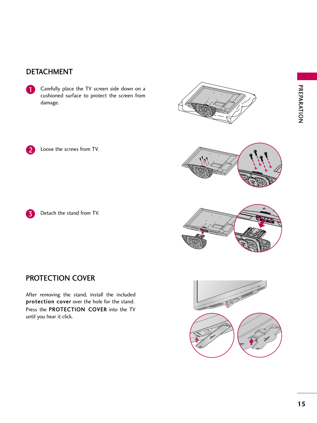 LG Electronics SAC33601903 (1004-REV05) owner manual Detachment 