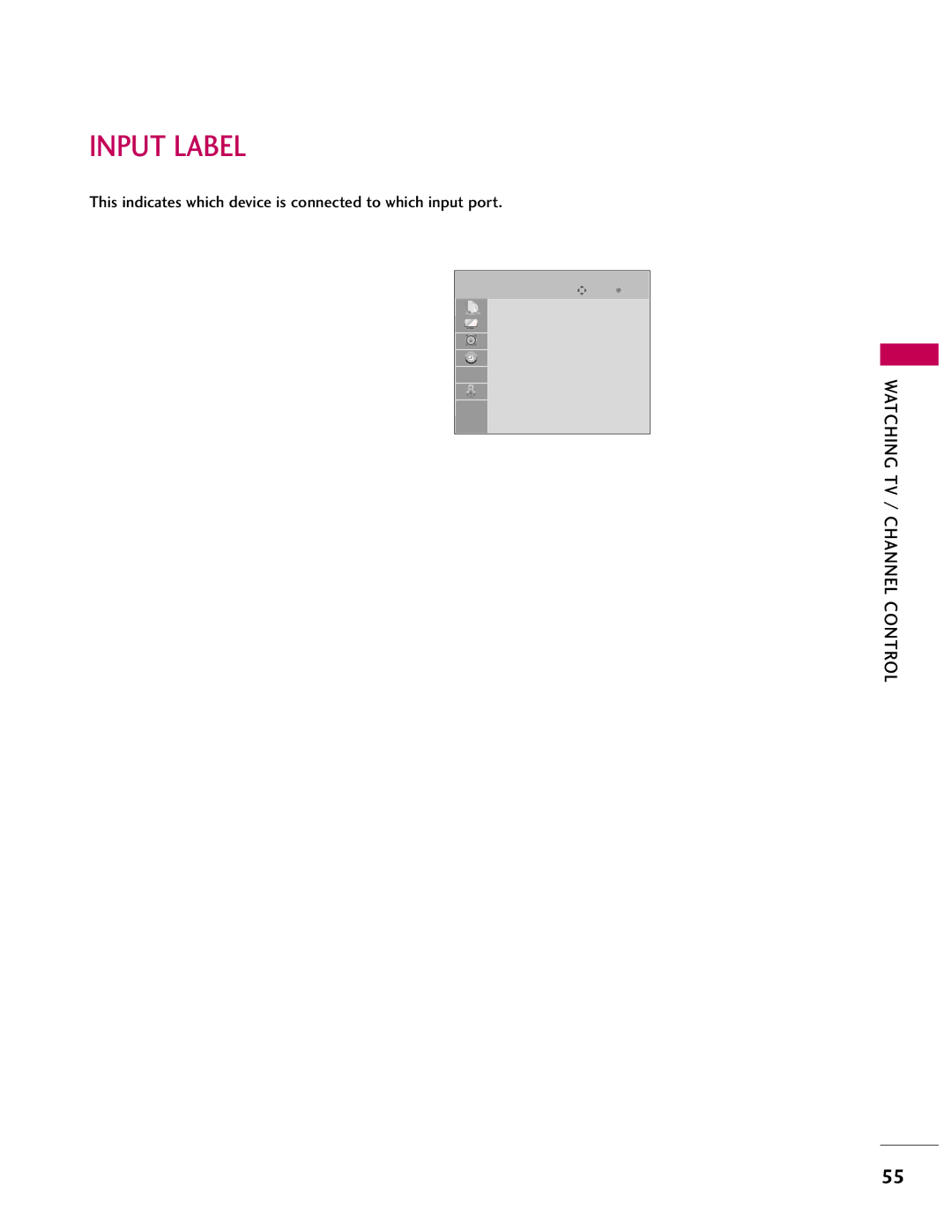 LG Electronics 55LH400C, SAC33601903, 37LH55, 37LH40, 37LH41 Input Label, With using Option menu, With using Input button 