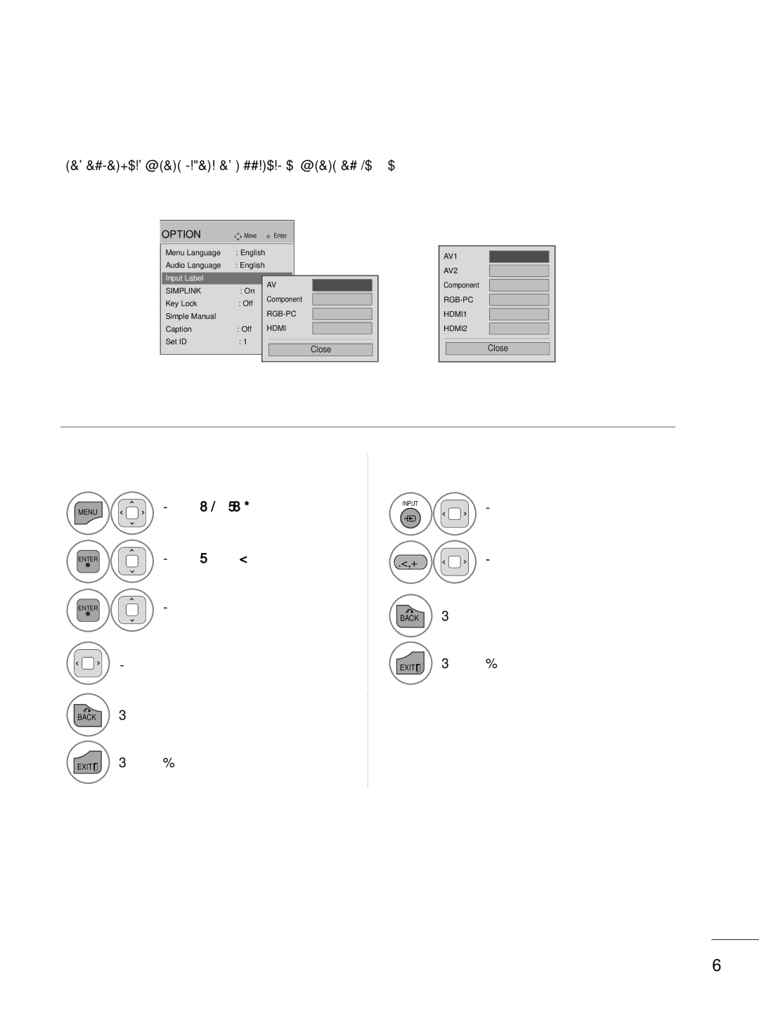 LG Electronics sac34134202 (1004-rev02) owner manual Input Label, With using Option menu With using Input button 