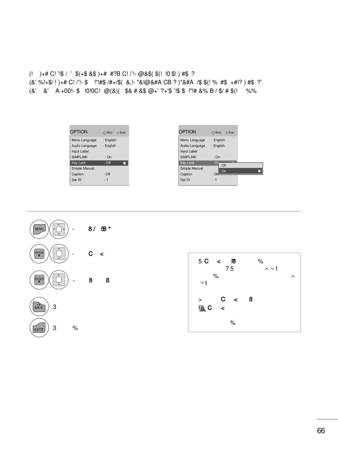 LG Electronics sac34134202 (1004-rev02) owner manual KEY Lock, With the Key Lock On, the display 