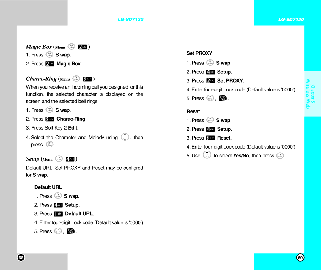 LG Electronics SD7130 user manual Magic Box Menu, Setup Menu 