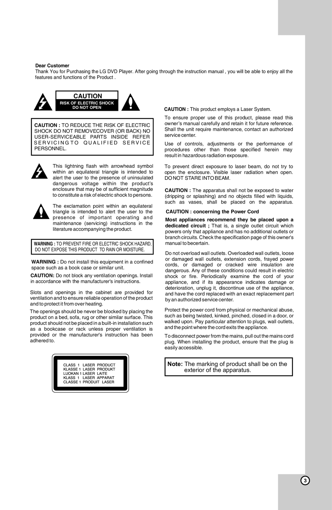 LG Electronics HT302SD-A8, SH32SD-SZ, SH32SD-WZ owner manual Dear Customer 