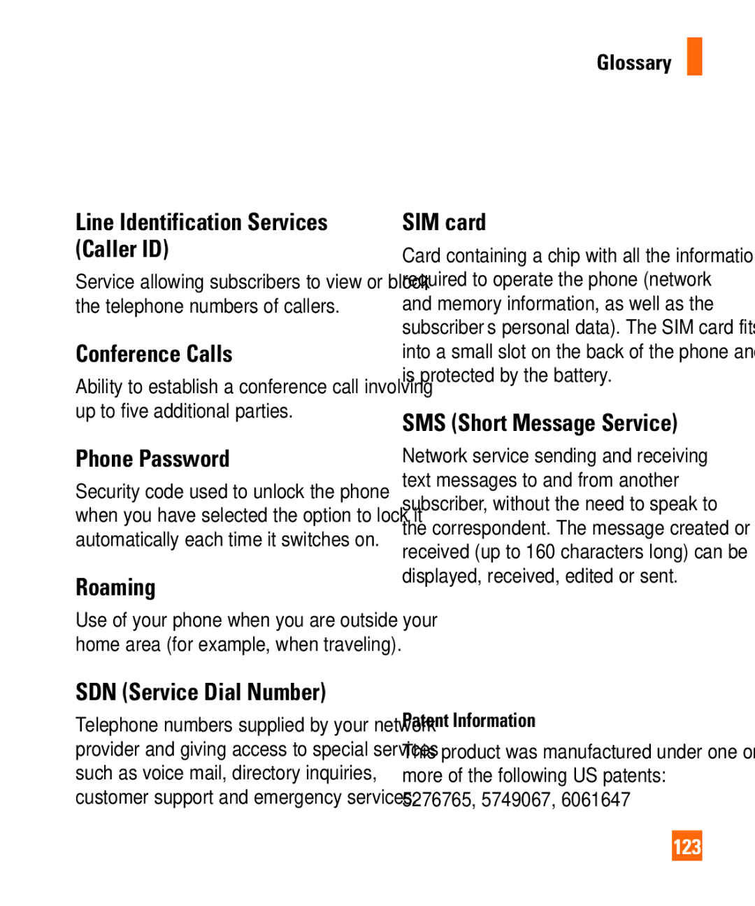 LG Electronics Shine II manual Line Identification Services Caller ID, Conference Calls, Phone Password, Roaming, SIM card 