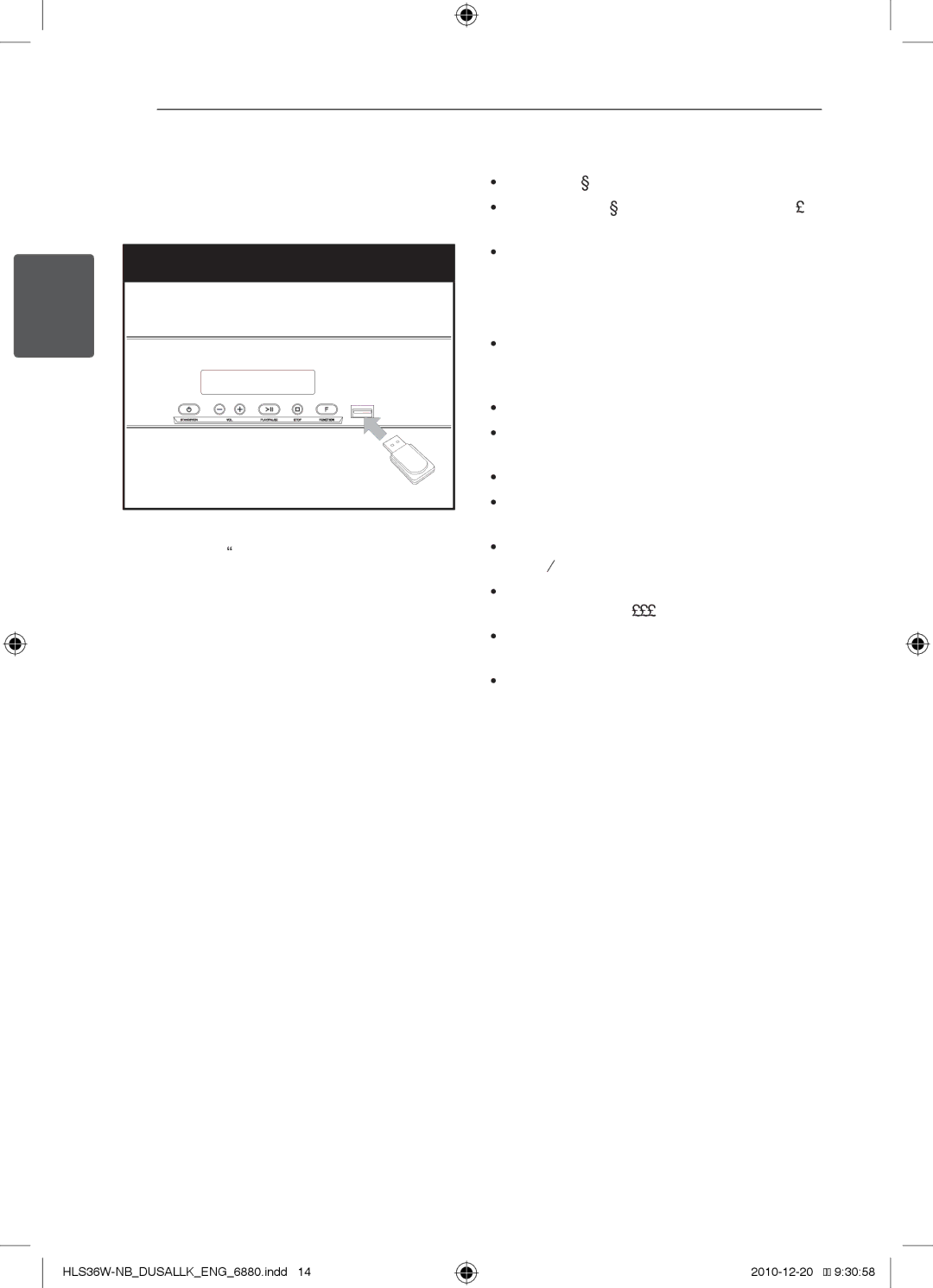 LG Electronics SHS36-D, LSB316 owner manual USB Playback, Compatible USB Devices, USB device requirement 