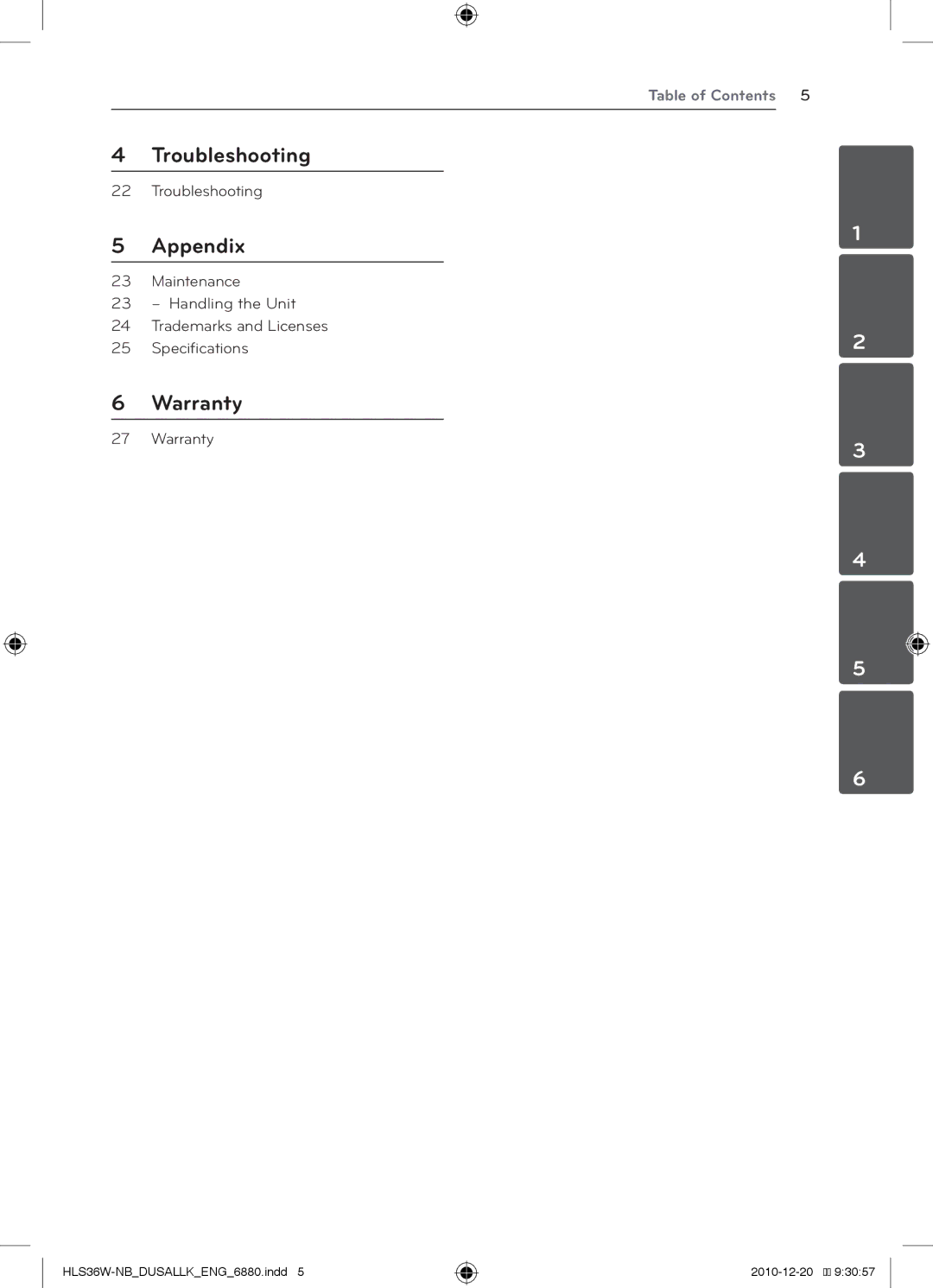 LG Electronics LSB316, SHS36-D owner manual Troubleshooting, Warranty 