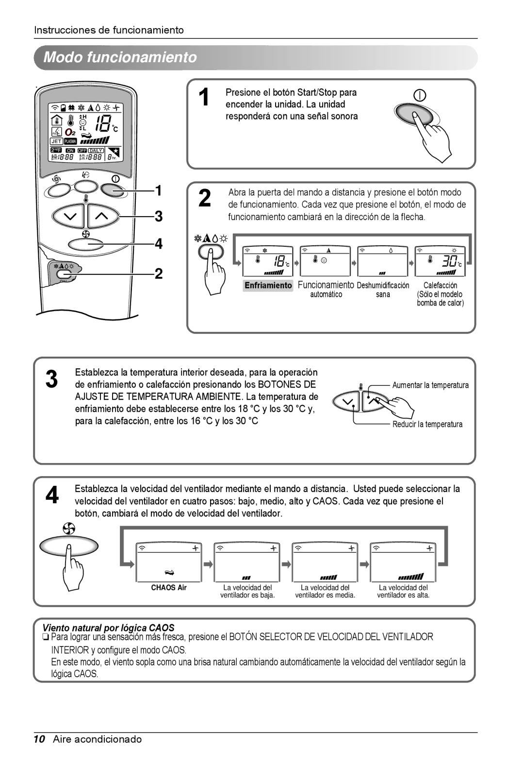 LG Electronics SP182CM S51, SP182HM S50, SP122CM SY0, SP242HM S50 Modo funcionamiento, Responderá con una señal sonora 