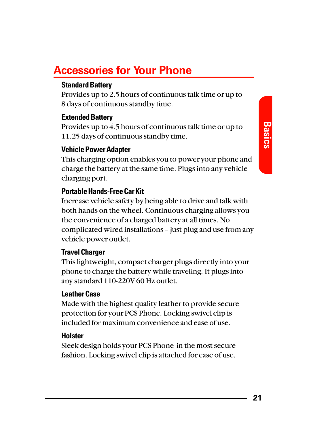 LG Electronics Sti manual Accessories for Your Phone 