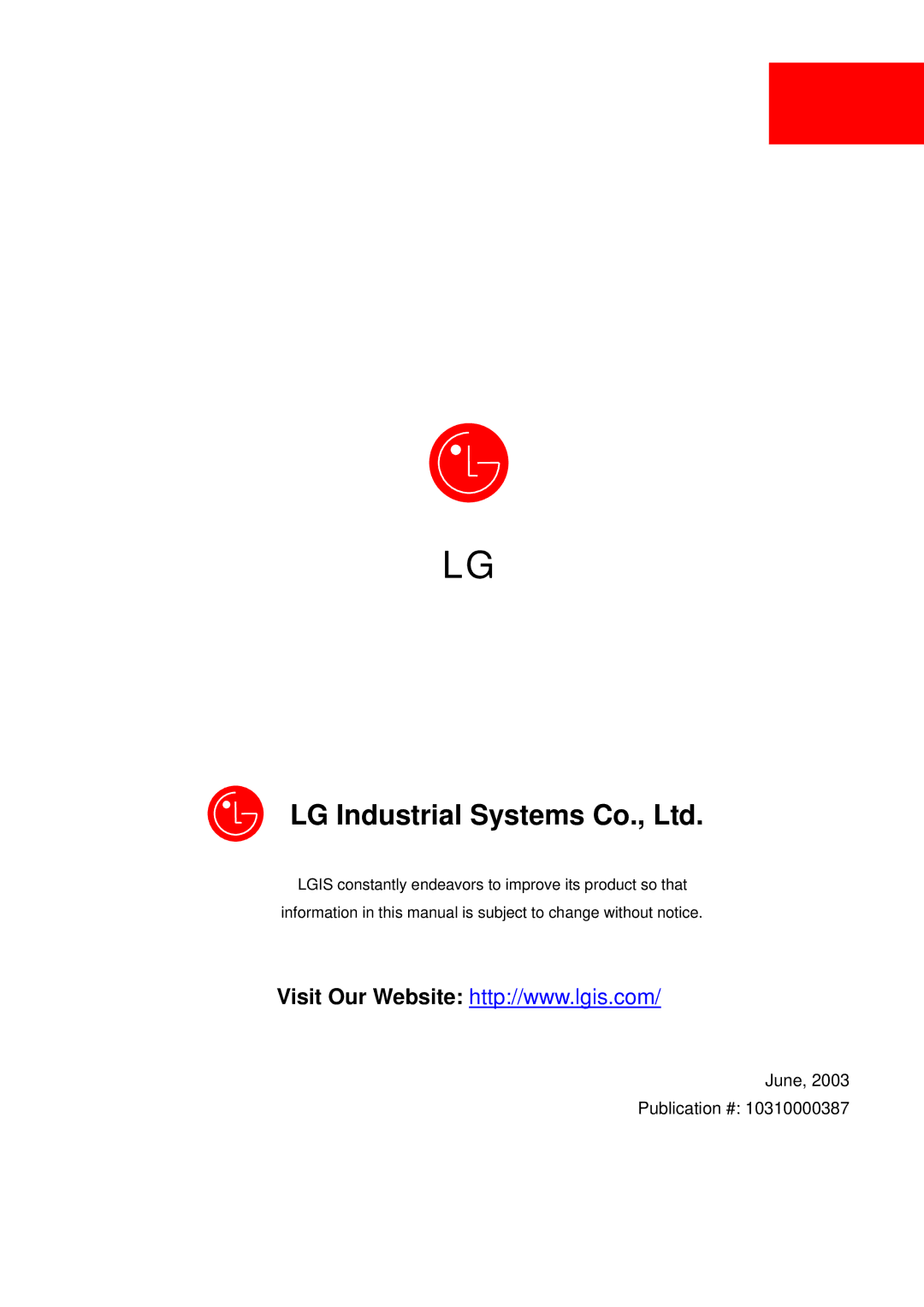 LG Electronics SV-iC5 Series manual June Publication # 