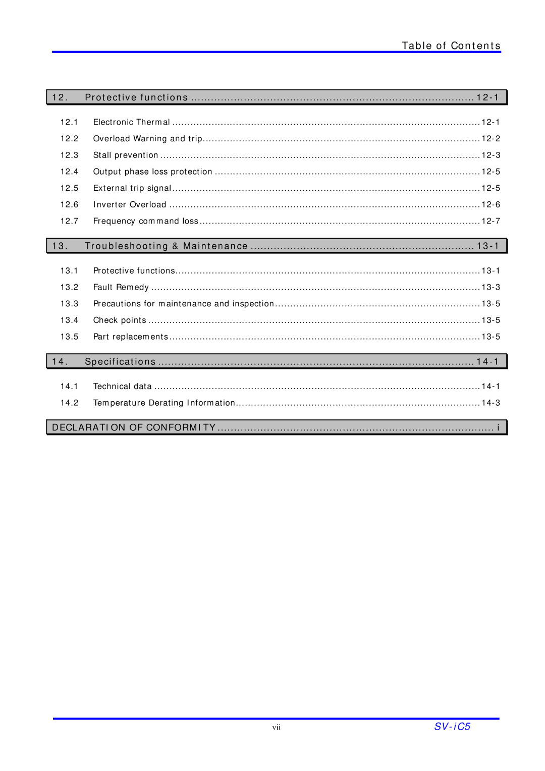 LG Electronics SV-iC5 Series manual 12-1 