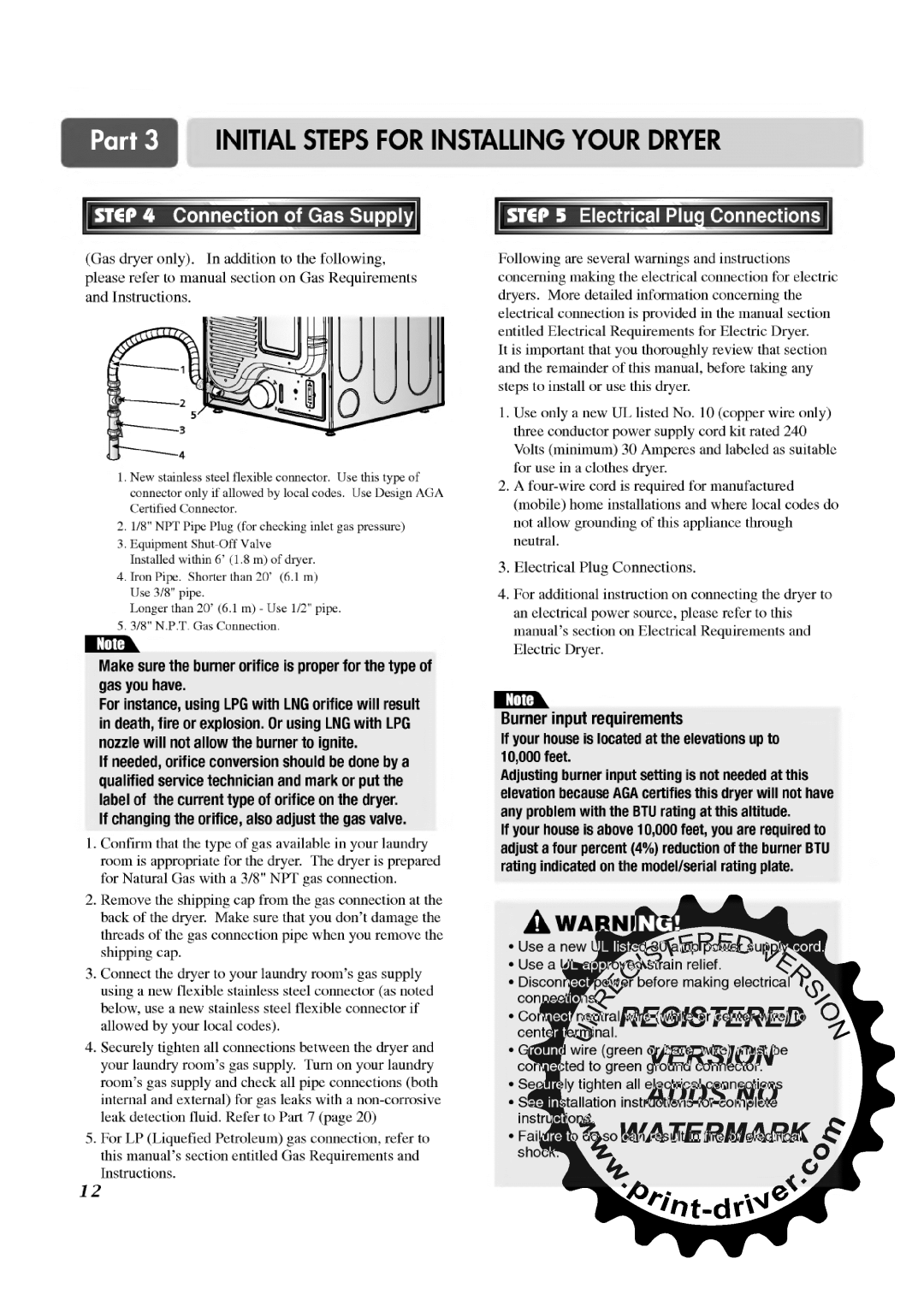 LG Electronics TD-V12240G, TD-V12246E, TD-V12246G, TD-V12240E manual 