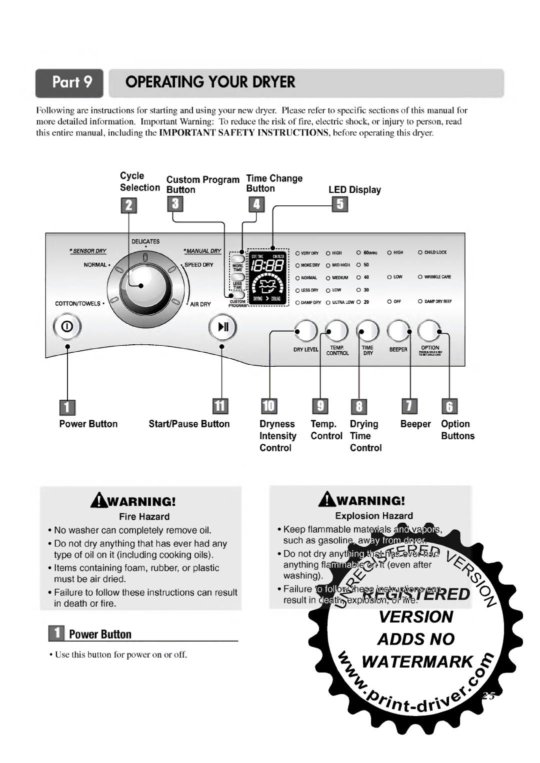 LG Electronics TD-V12246E, TD-V12240G, TD-V12246G, TD-V12240E manual 