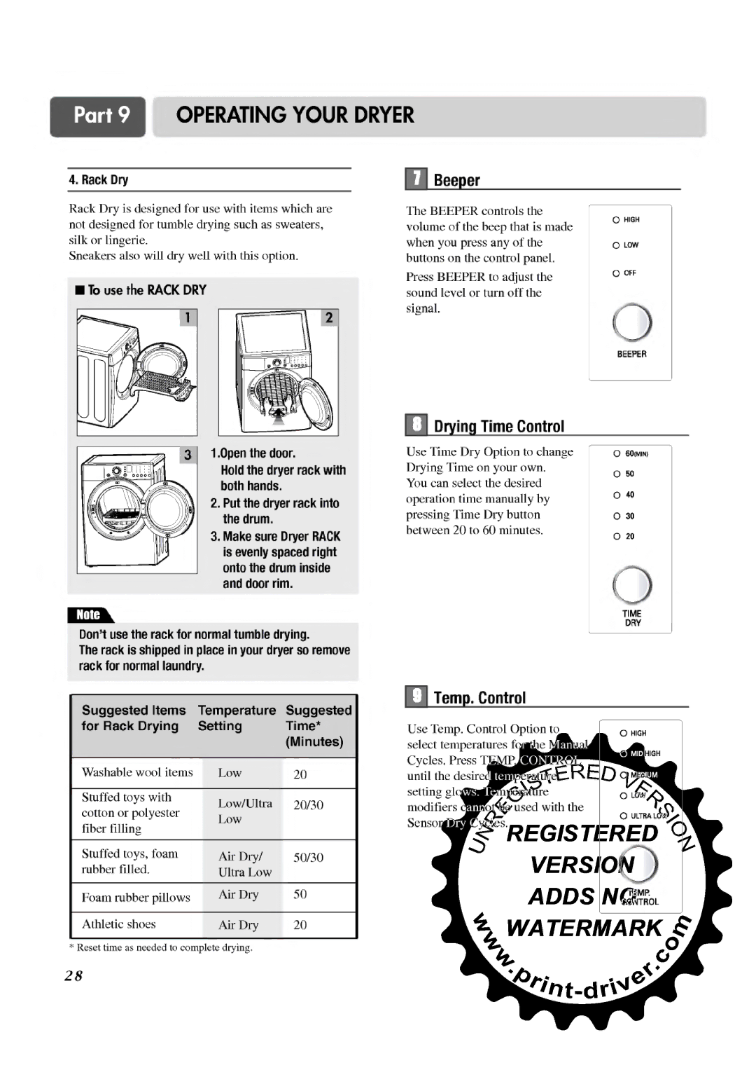 LG Electronics TD-V12240G, TD-V12246E, TD-V12246G, TD-V12240E manual 