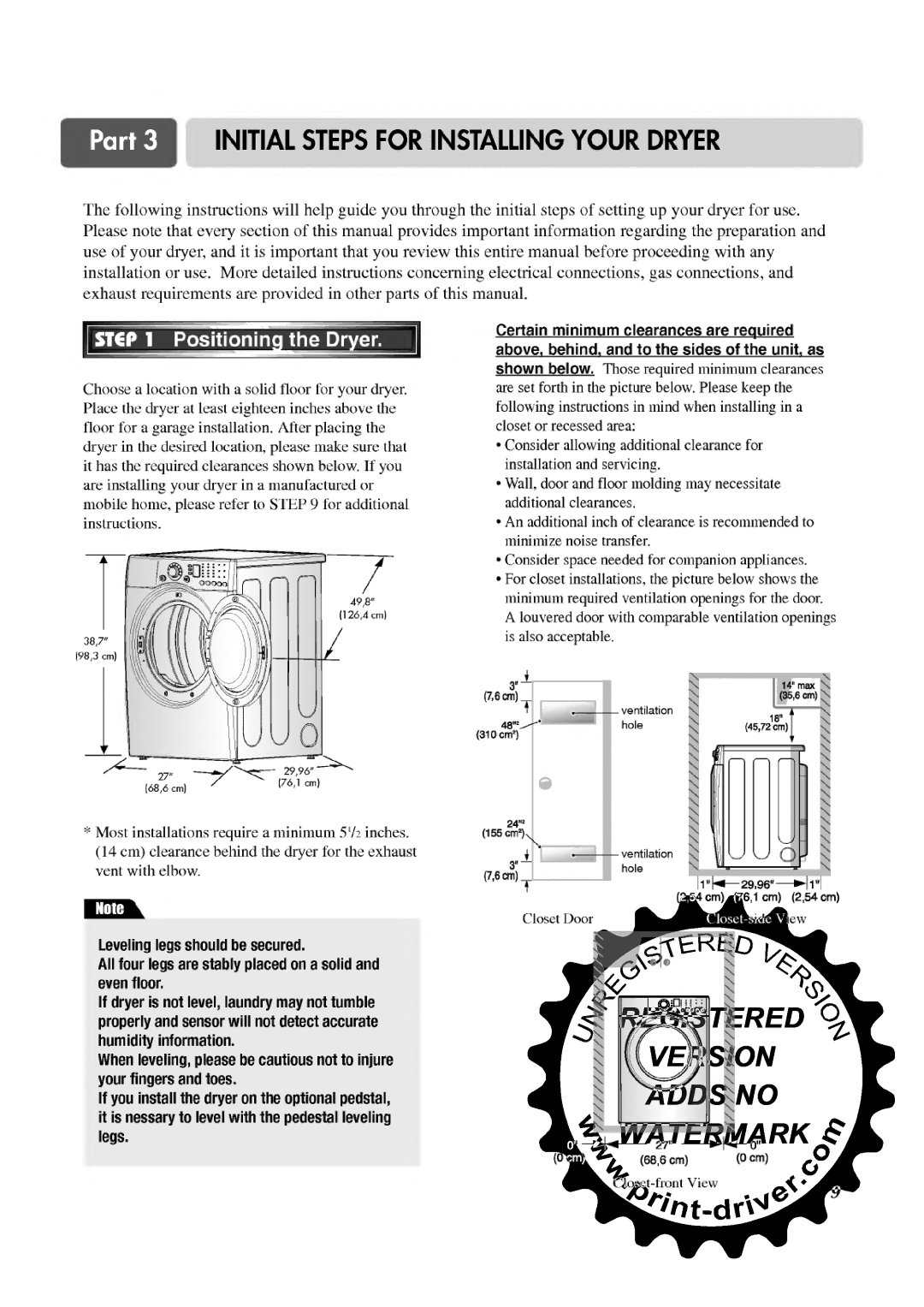 LG Electronics TD-V12246E, TD-V12240G, TD-V12246G, TD-V12240E manual 