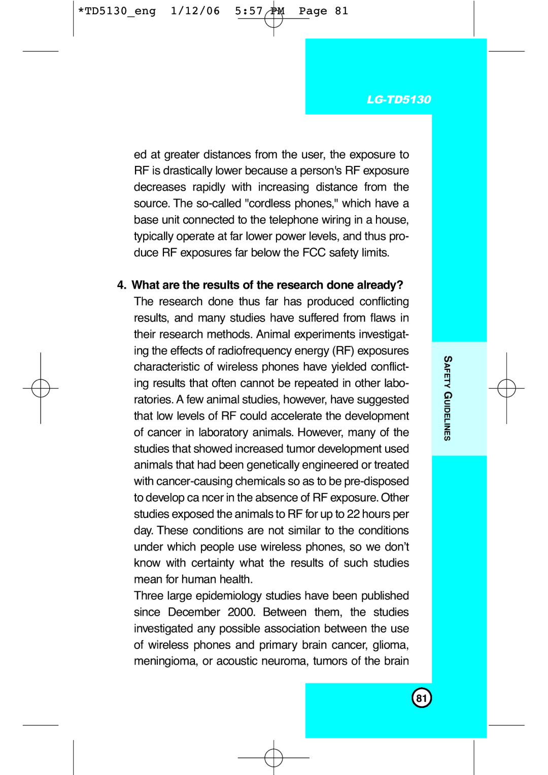 LG Electronics manual TD5130eng 1/12/06 557 PM 