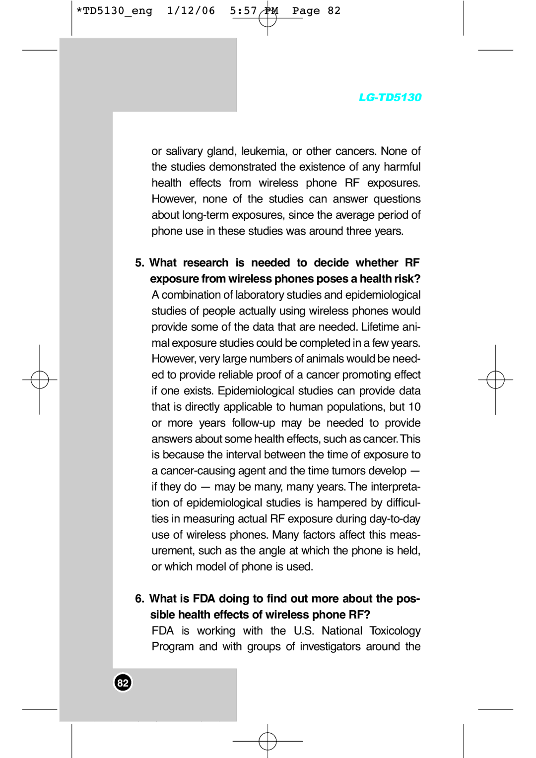 LG Electronics manual TD5130eng 1/12/06 557 PM 