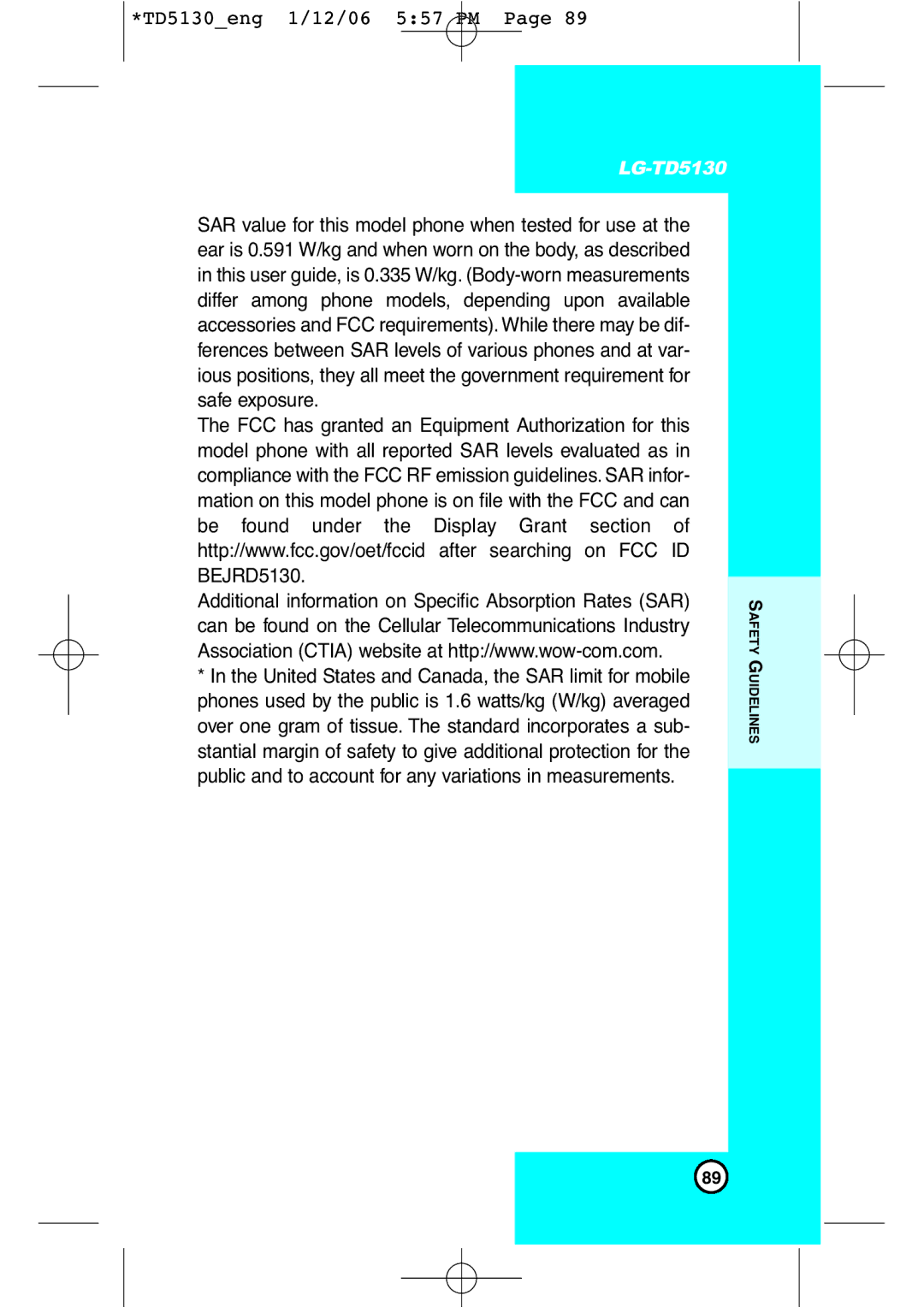 LG Electronics manual TD5130eng 1/12/06 557 PM 