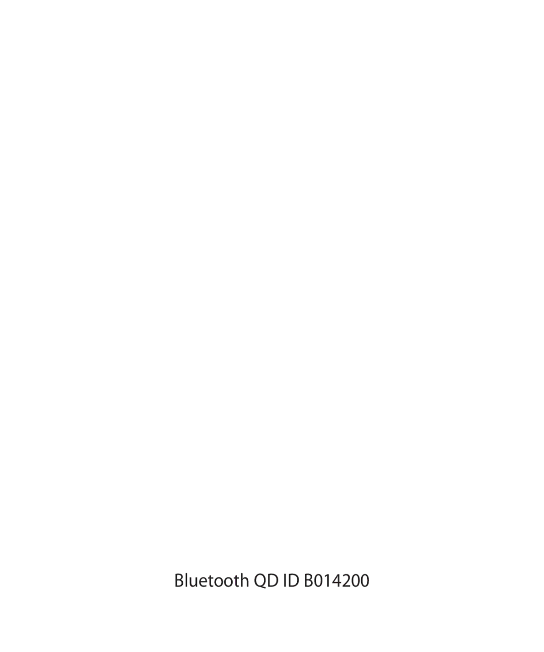 LG Electronics TE365F manual Bluetooth QD ID B014200 