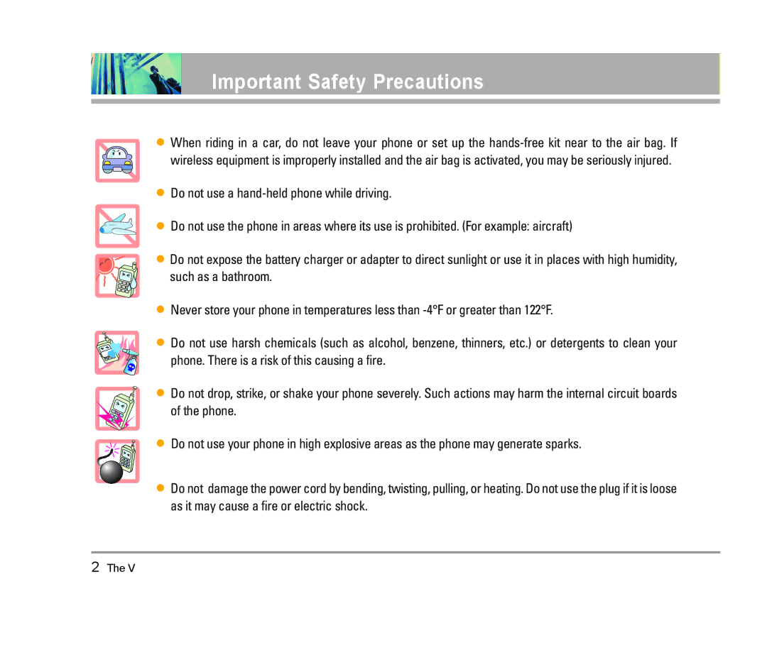 LG Electronics The V manual Important Safety Precautions 