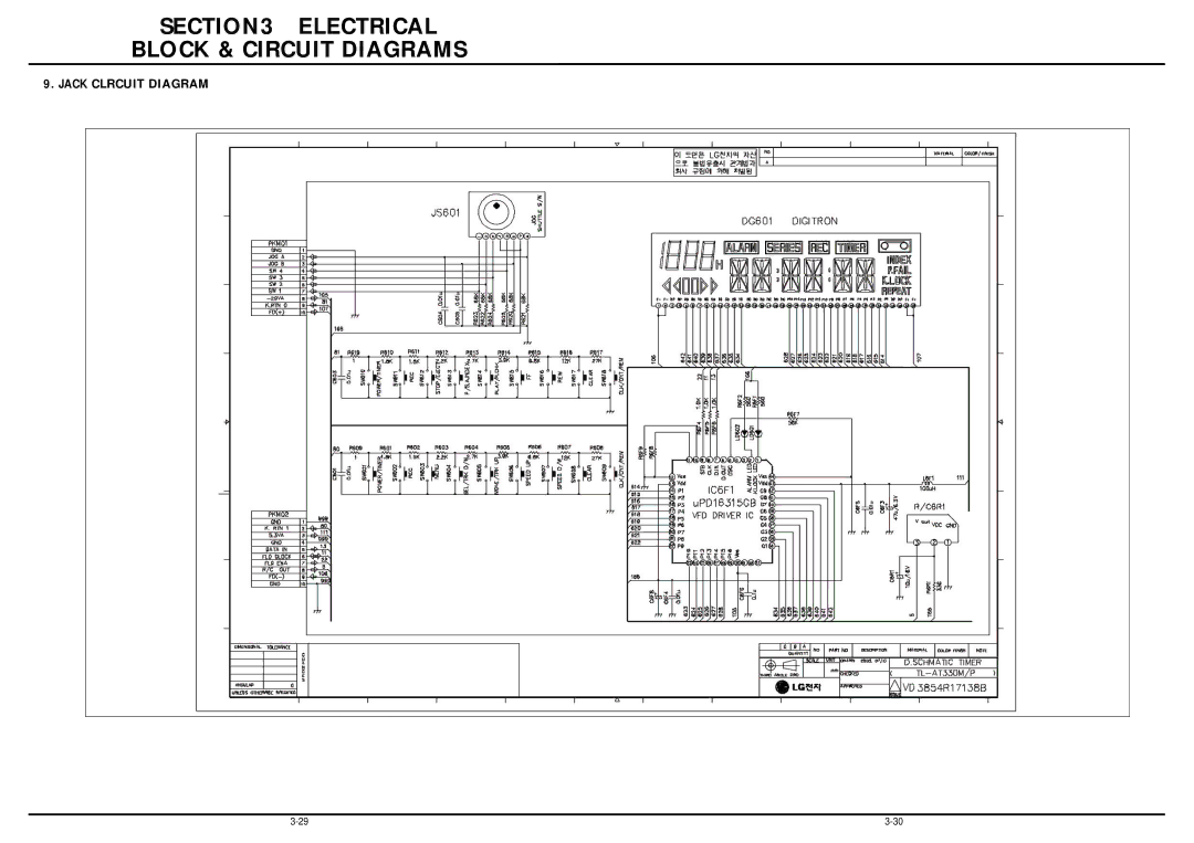 LG Electronics TL-AT130M service manual Jack Clrcuit Diagram 