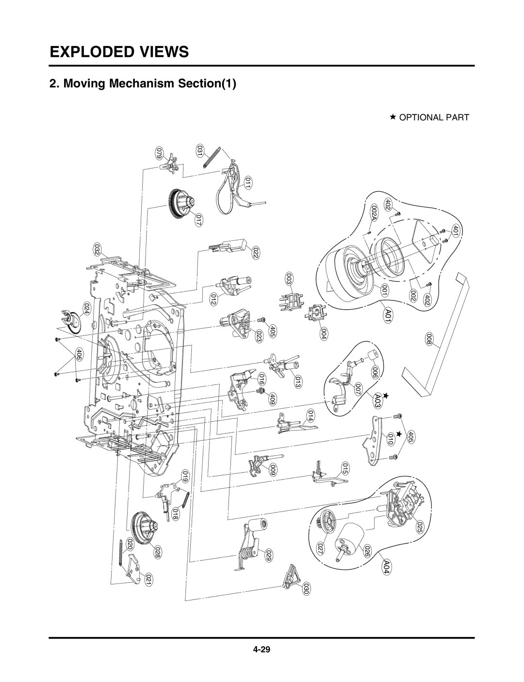 LG Electronics TL-AT130M service manual Moving Mechanism 