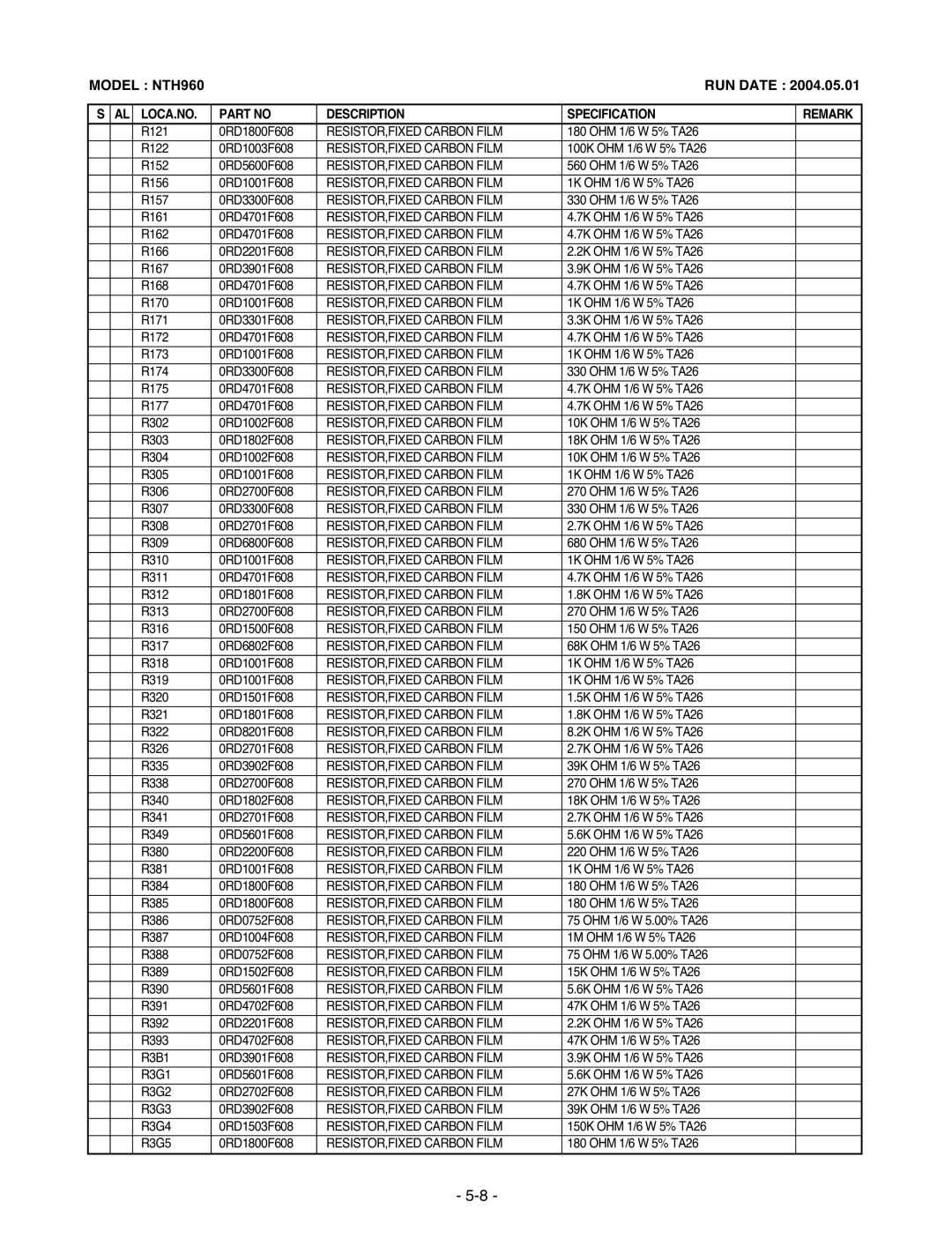 LG Electronics TL-AT130M service manual R121 0RD1800F608 