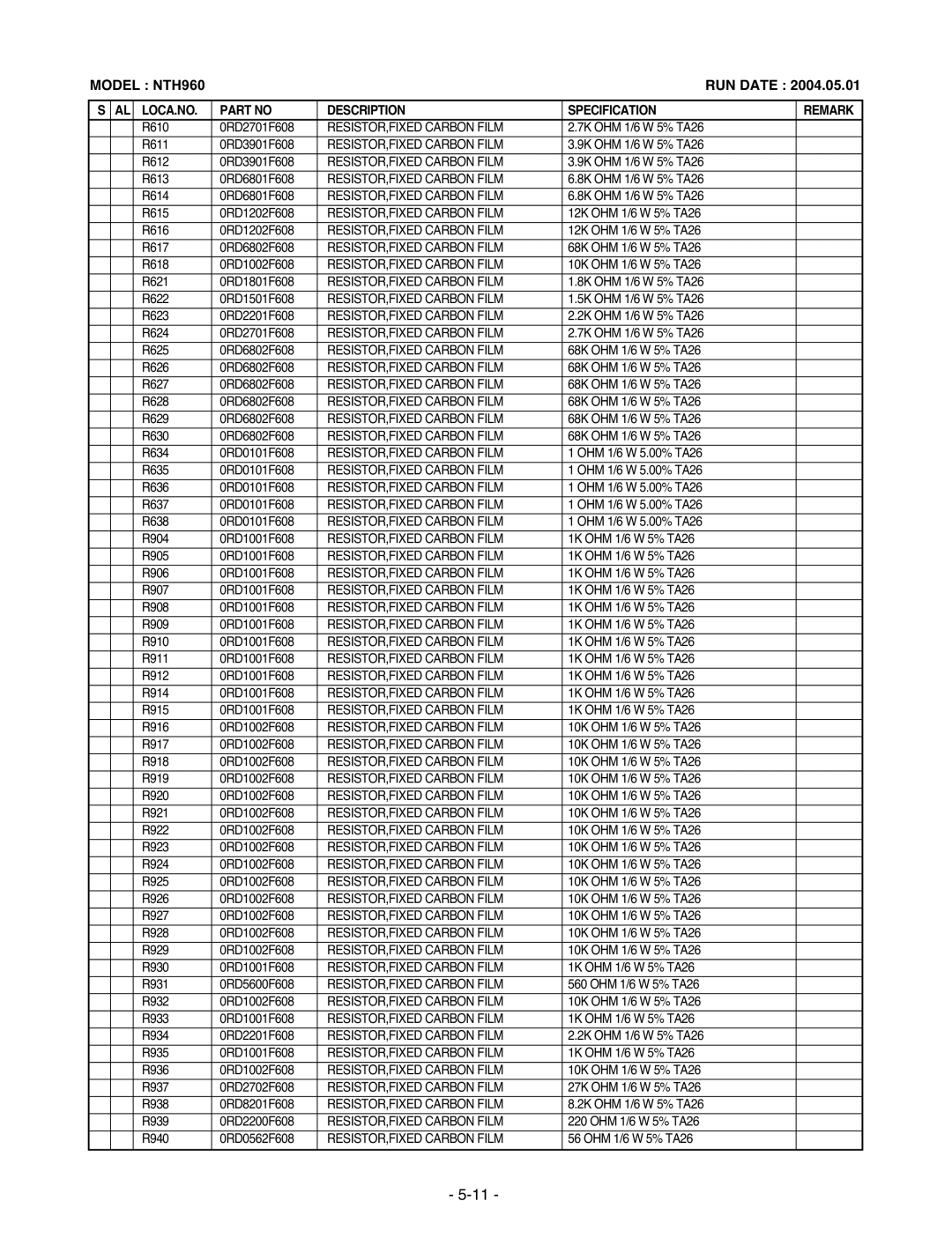 LG Electronics TL-AT130M service manual R610 0RD2701F608 