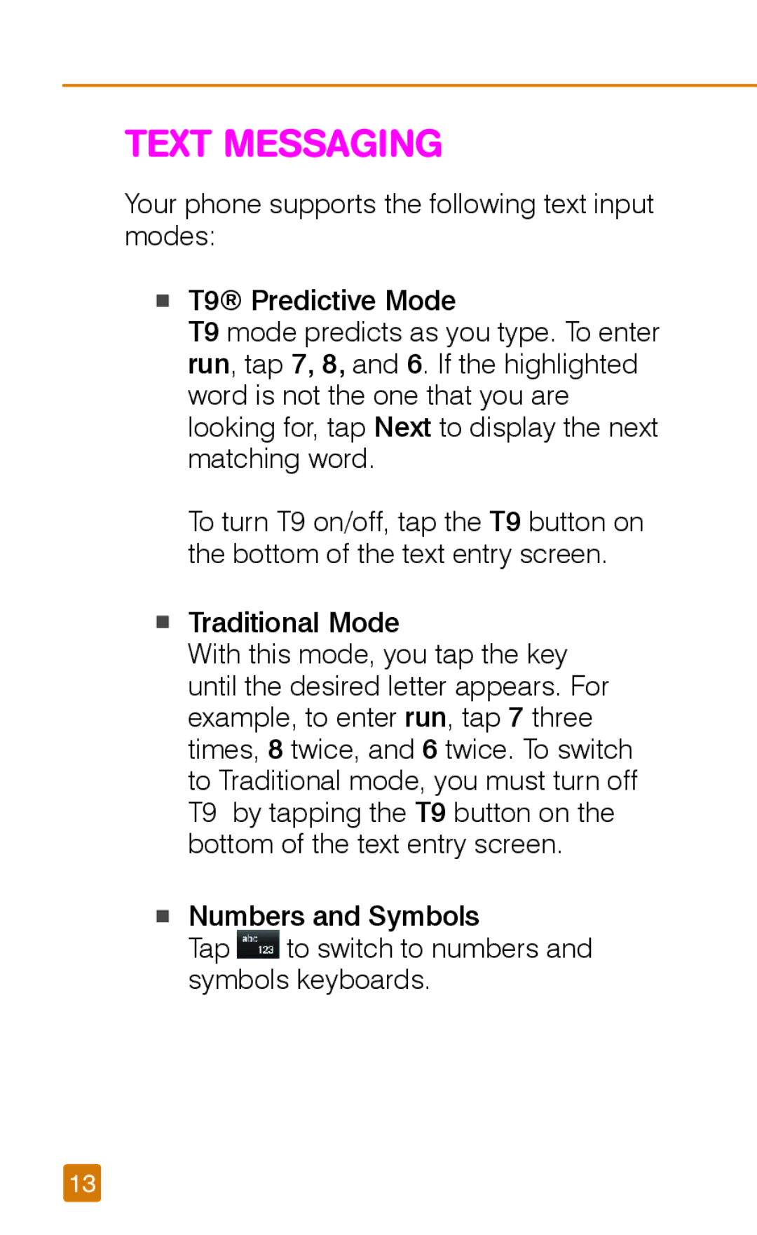 LG Electronics TM1690 manual Text Messaging, Traditional Mode 