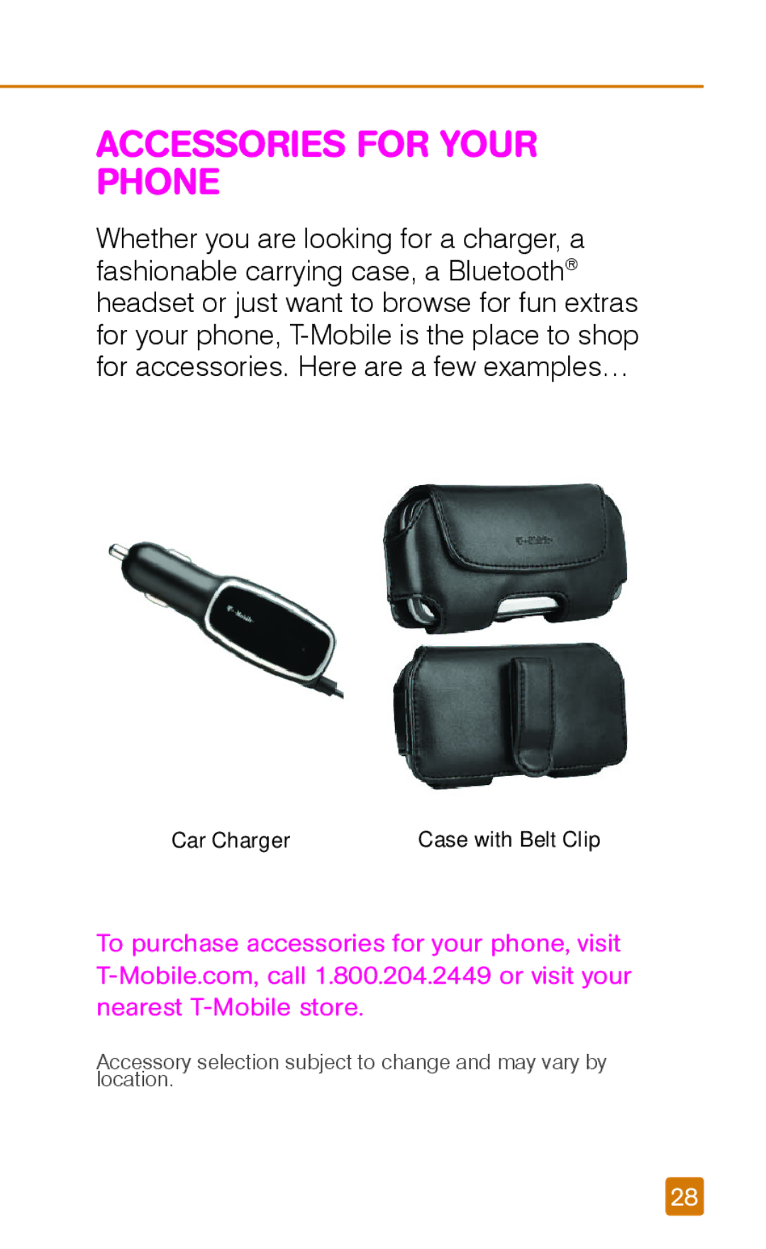 LG Electronics TM1690 manual Accessories for Your Phone 