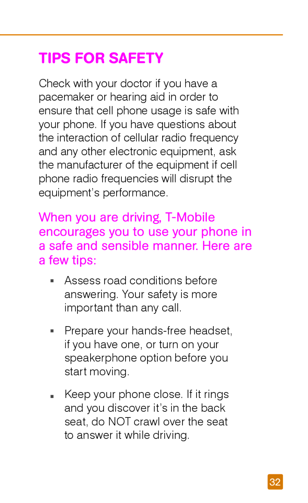 LG Electronics TM1690 manual Tips for Safety 