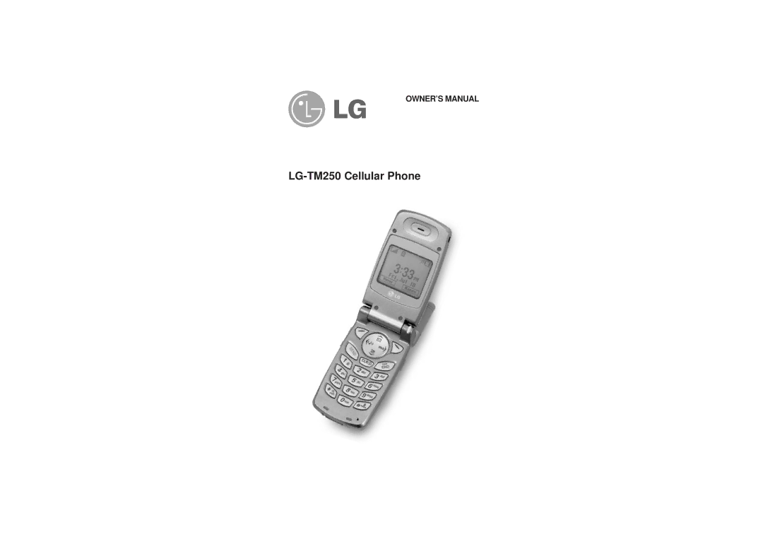 LG Electronics manual LG-TM250 Cellular Phone 