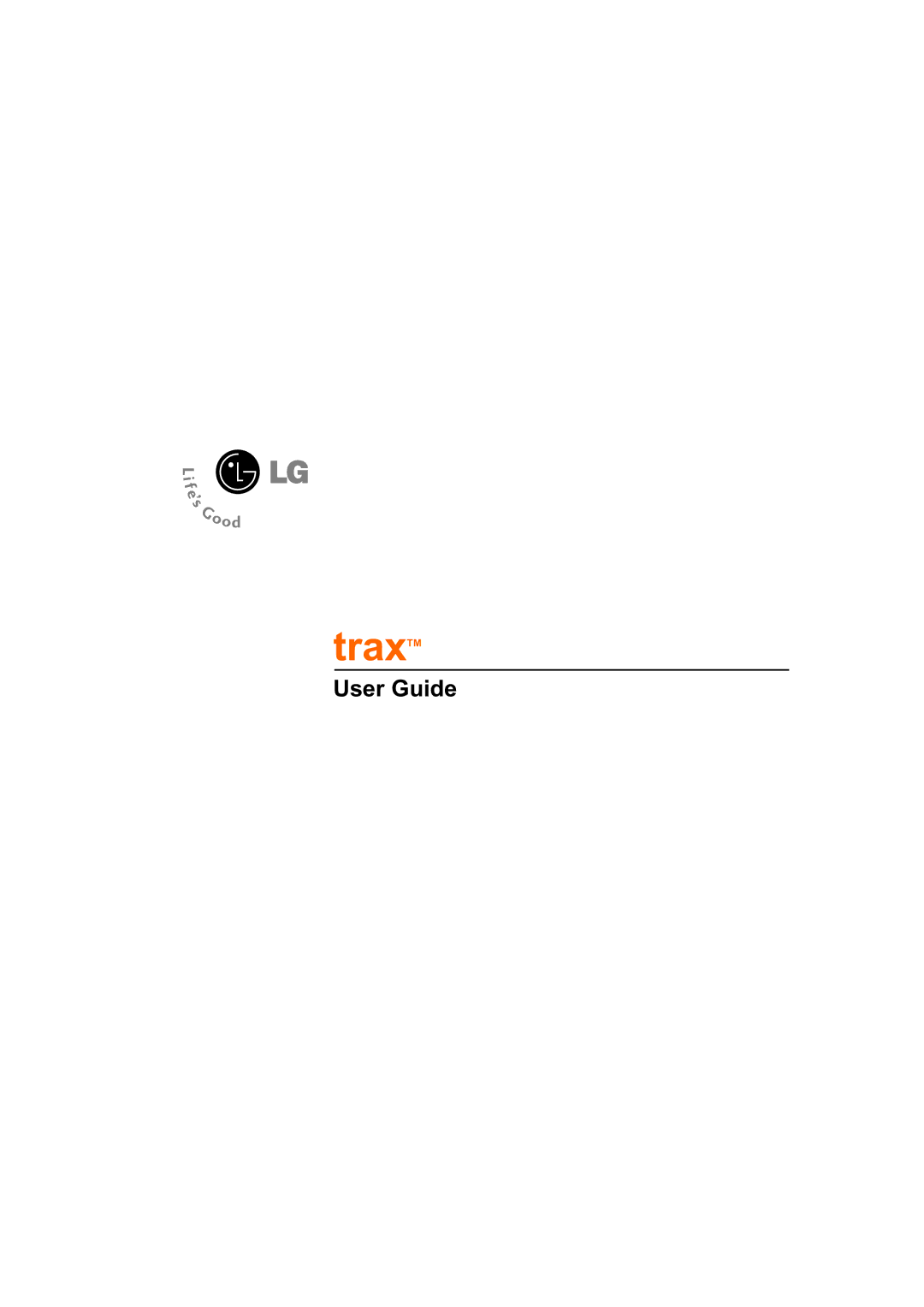 LG Electronics Trax-Gray manual TraxTM 