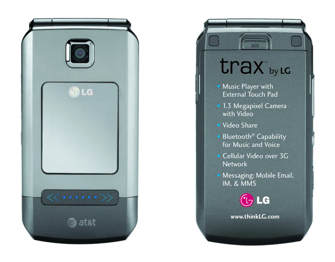 LG Electronics TRAX LOGOS manual Megapixel Camera with Video Video Share 