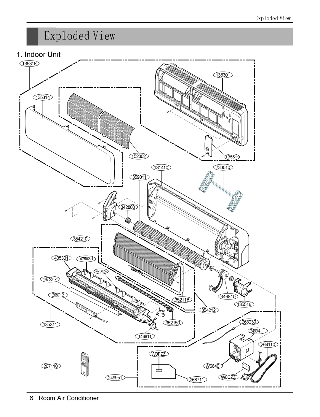 LG Electronics TS-C092YDA0 manual Exploded View, Indoor Unit 