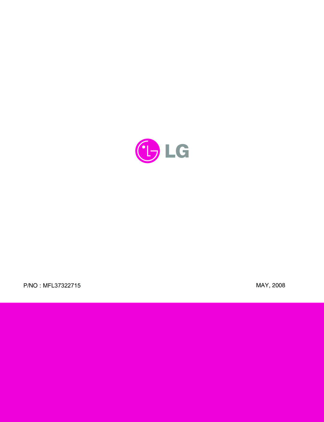 LG Electronics TS-C092YDA0 manual No MFL37322715 MAY 