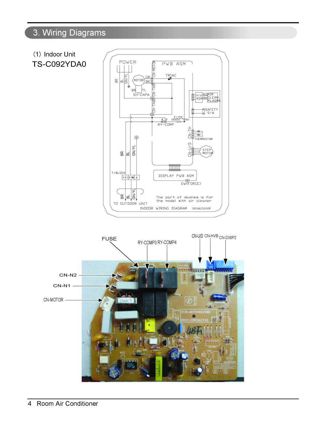LG Electronics TS-C092YDA0 manual Indoor Unit, Room Air Conditioner, Wiring Diagrams, CN-N2 CN-N1, Cn-U/D Cn-Hvb, 1L2N 