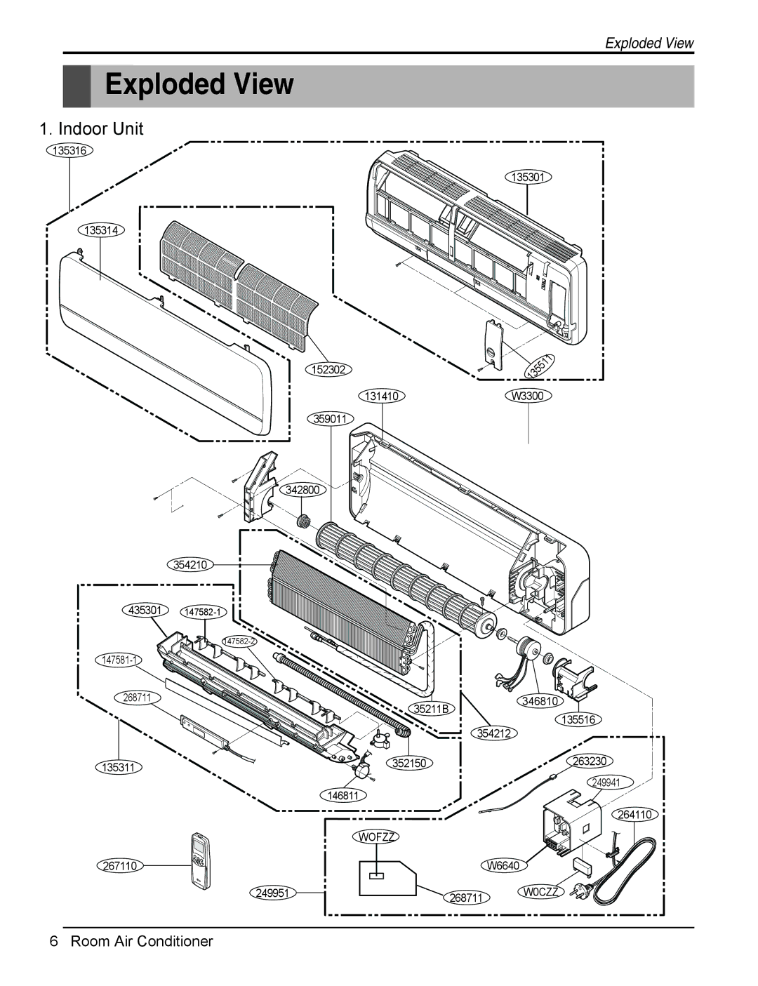 LG Electronics TS-C122YDA0 manual Exploded View, Indoor Unit 