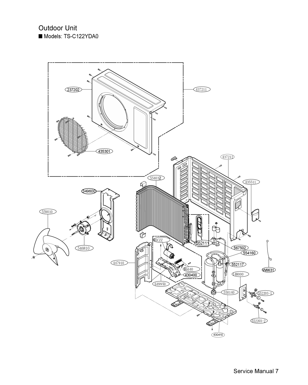 LG Electronics manual Outdoor Unit, Models TS-C122YDA0 