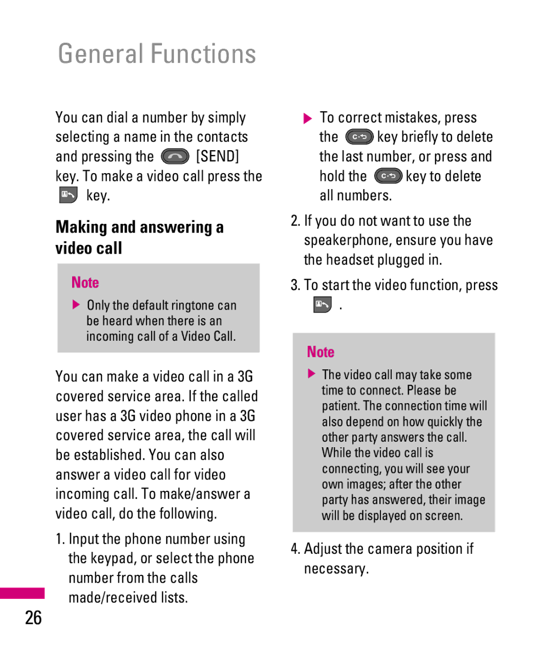 LG Electronics TU500F manual General Functions 