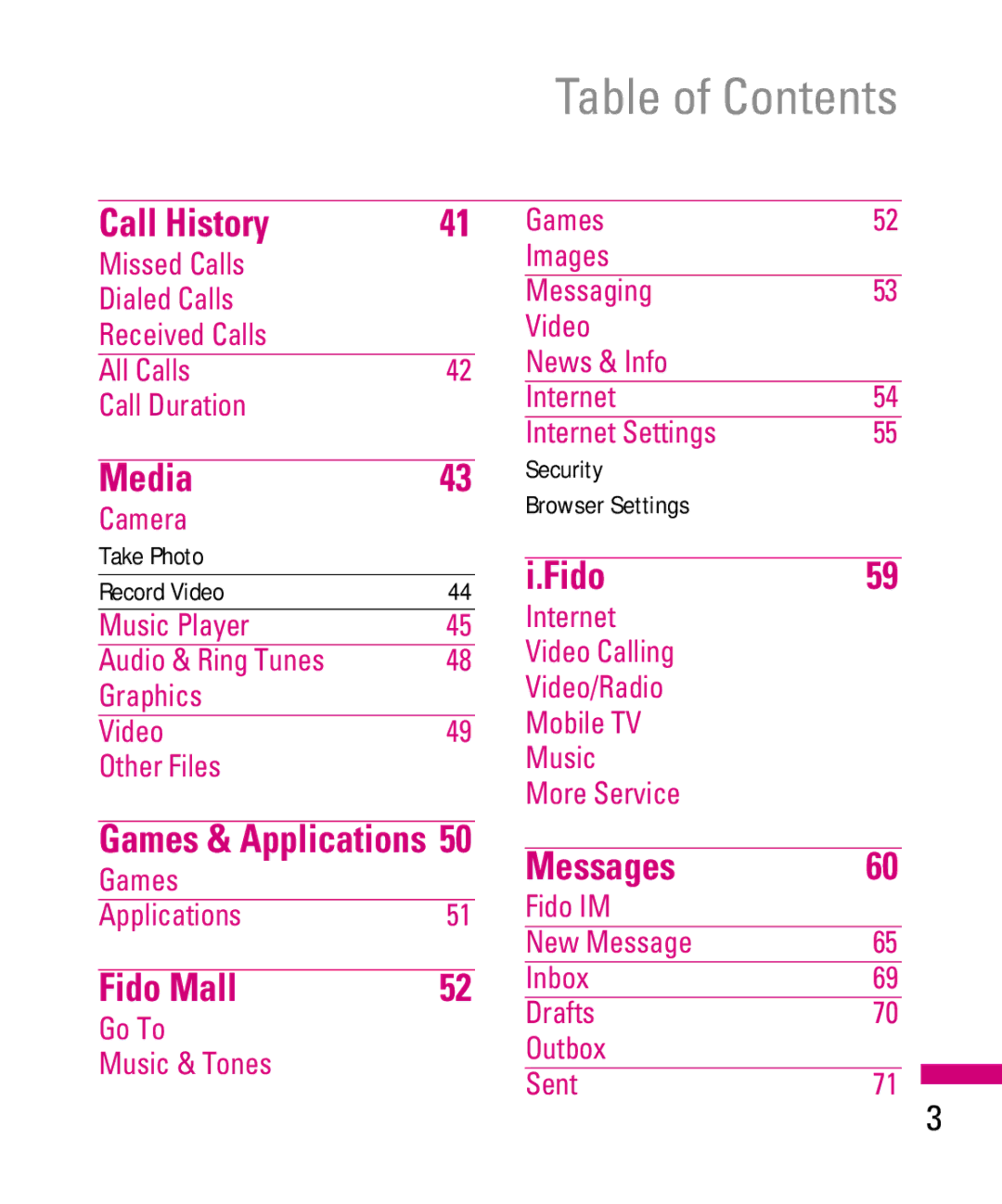 LG Electronics TU500F manual Table of Contents 