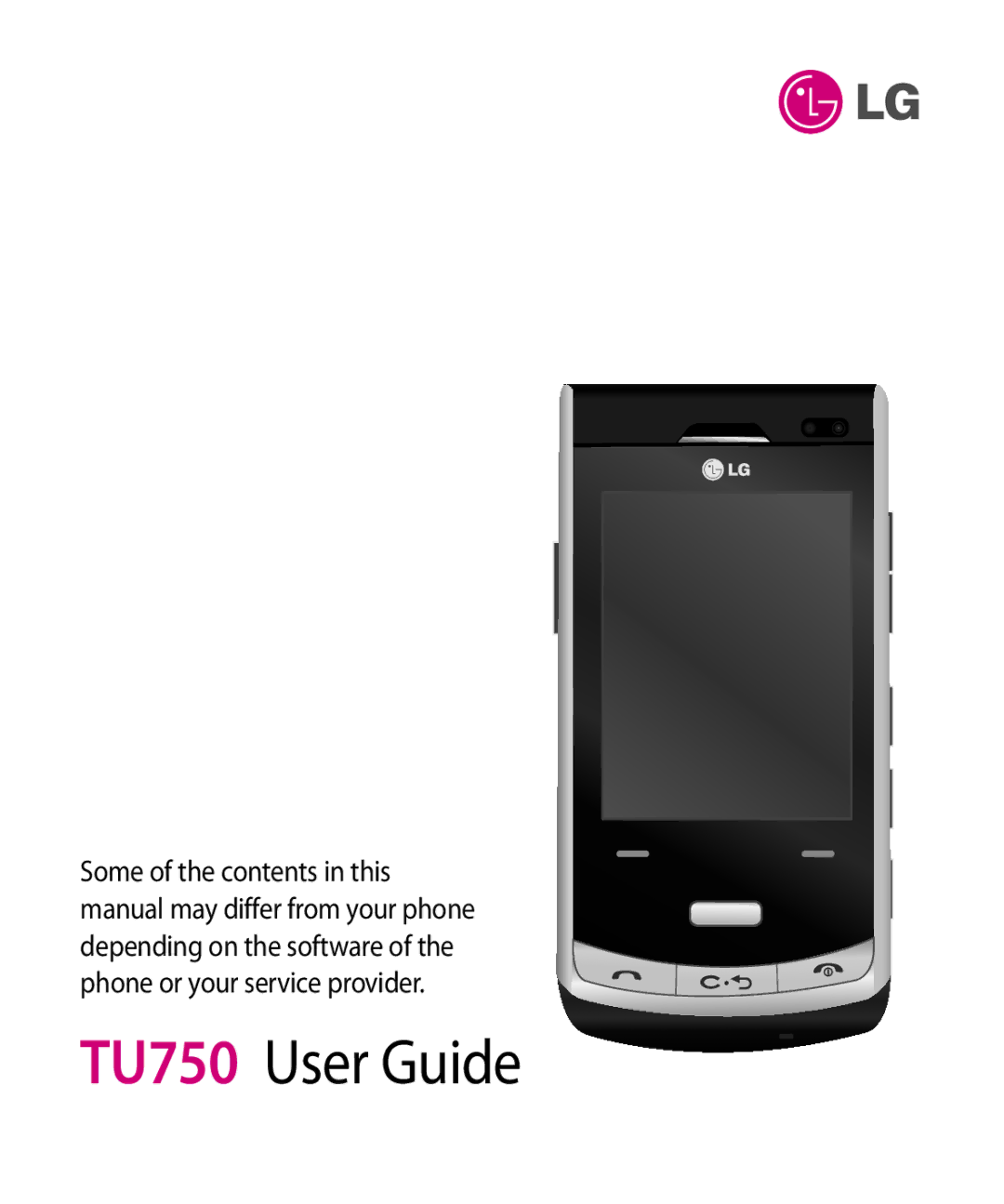 LG Electronics manual TU750 User Guide 