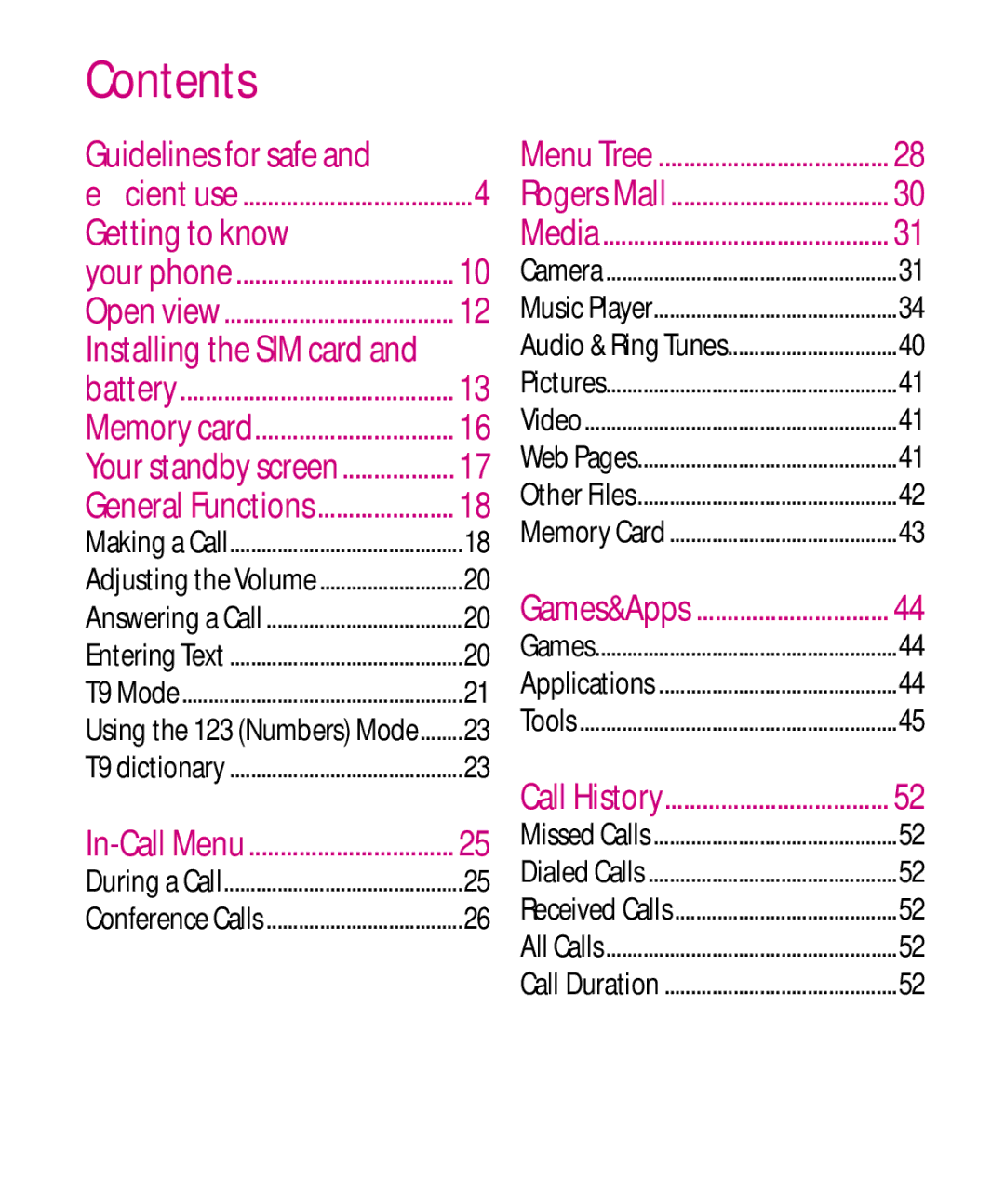 LG Electronics TU750 manual Contents 