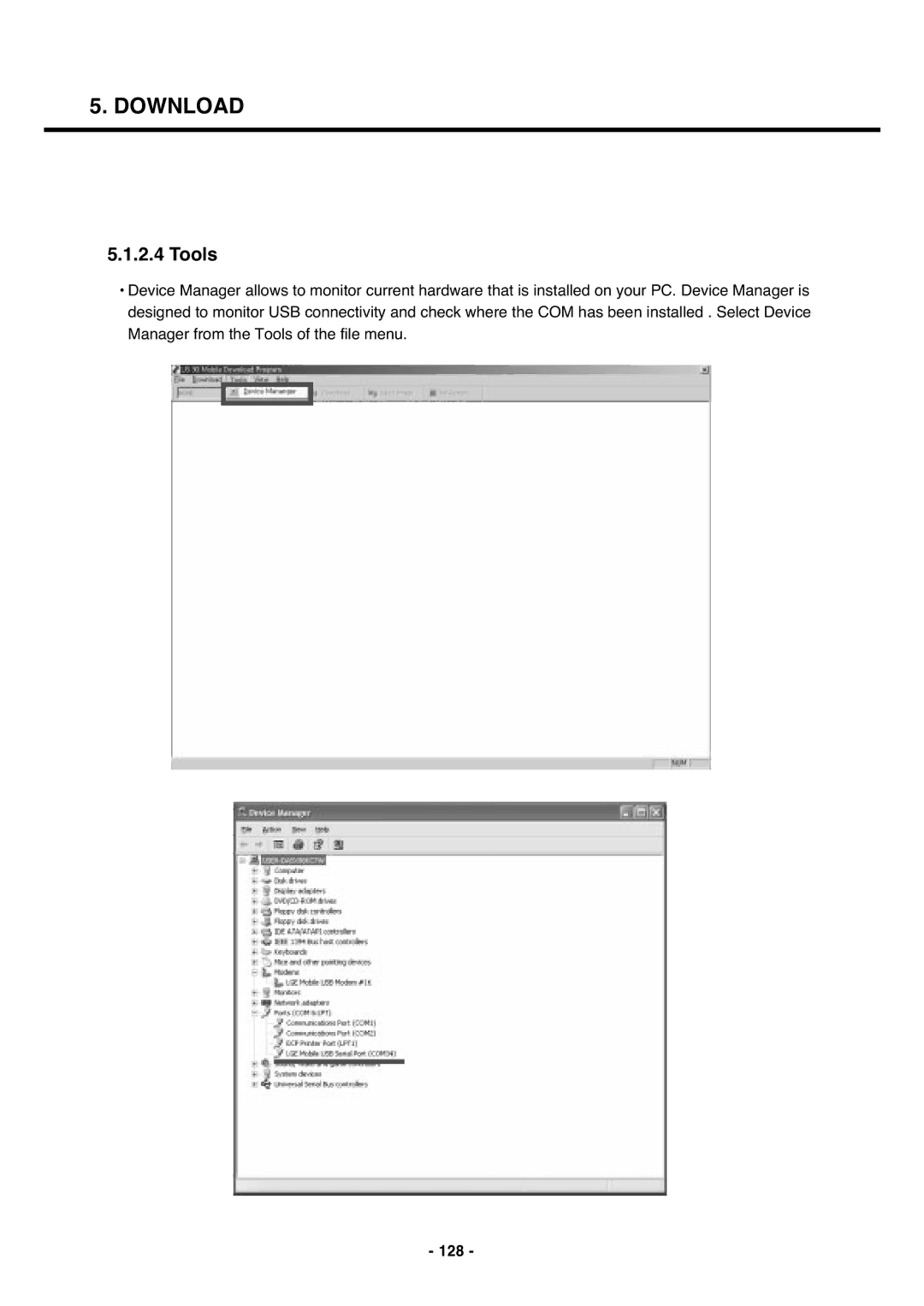 LG Electronics U250 service manual Tools, 128 